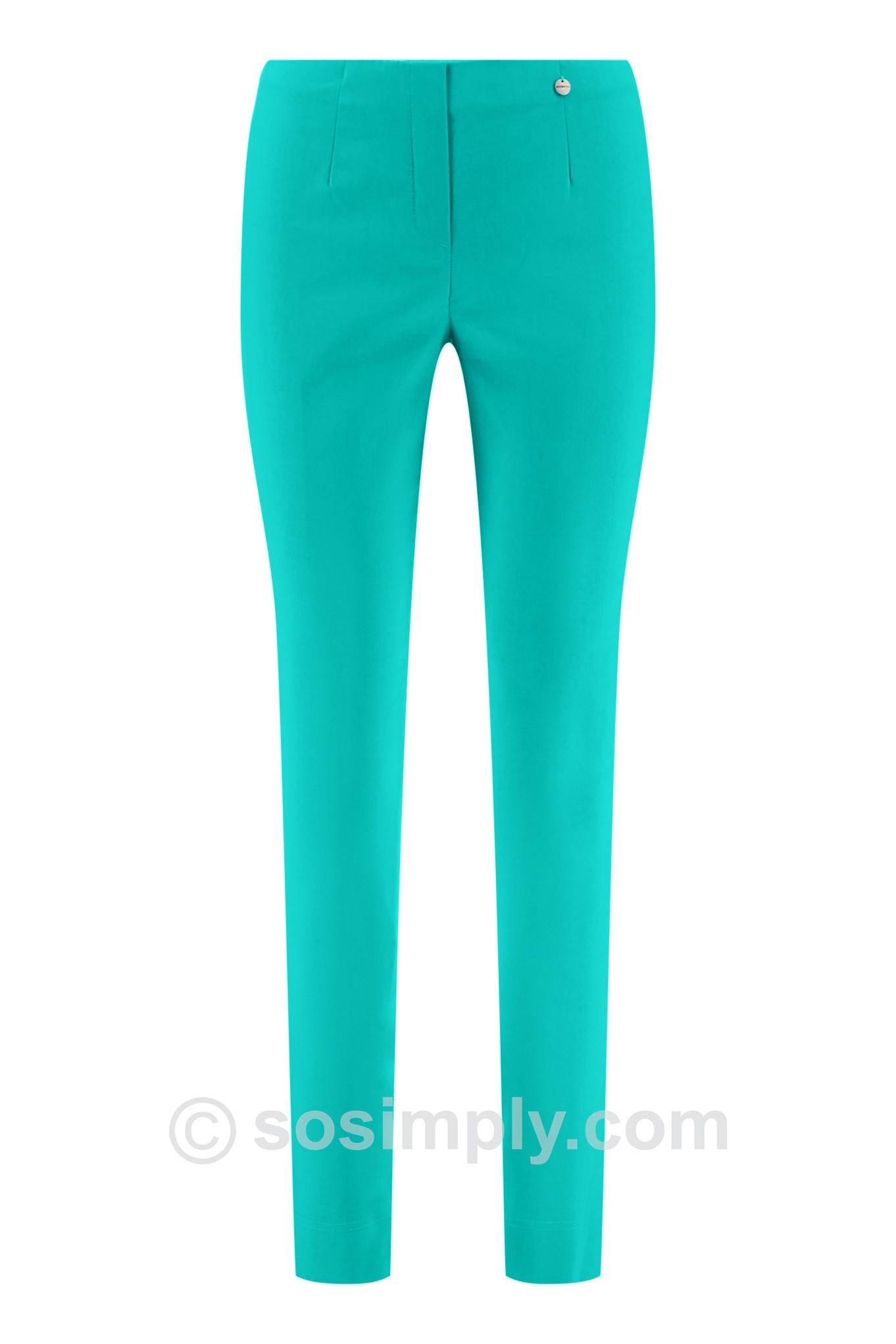 Robell Marie Full Length Trouser Aquamarine 760