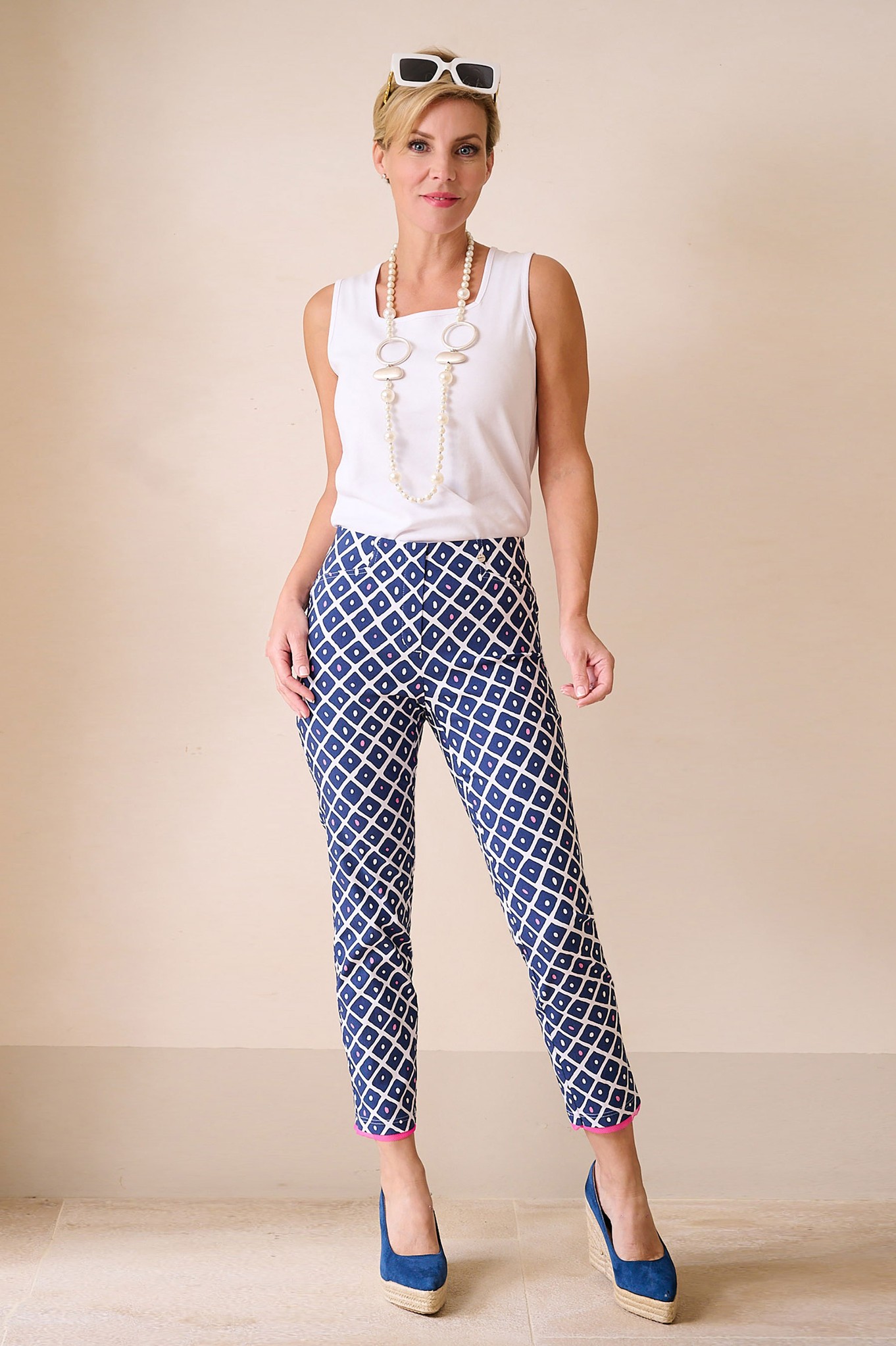 Robell Rose 09 Cala Geo Ankle Grazer Navy 69