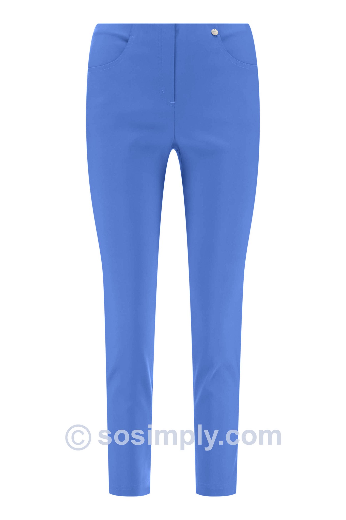Robell Bella 09P Ankle Grazer Trouser Marina Blue 621