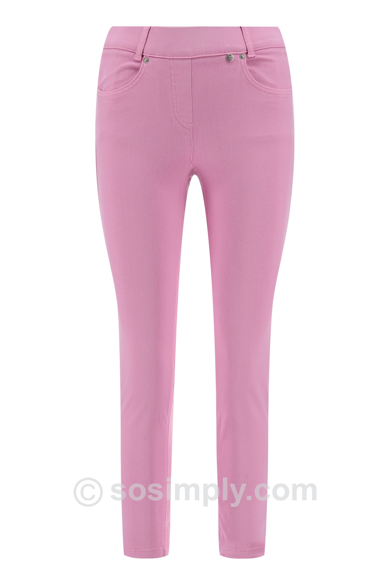 Robell Rose 09 Super Light Denim Ankle Grazer Rose Pink 41