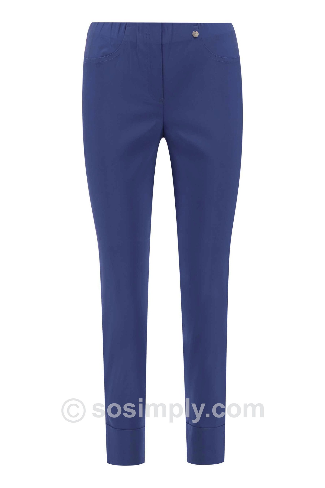 Robell Bella Full Length Trouser Ink Blue 661