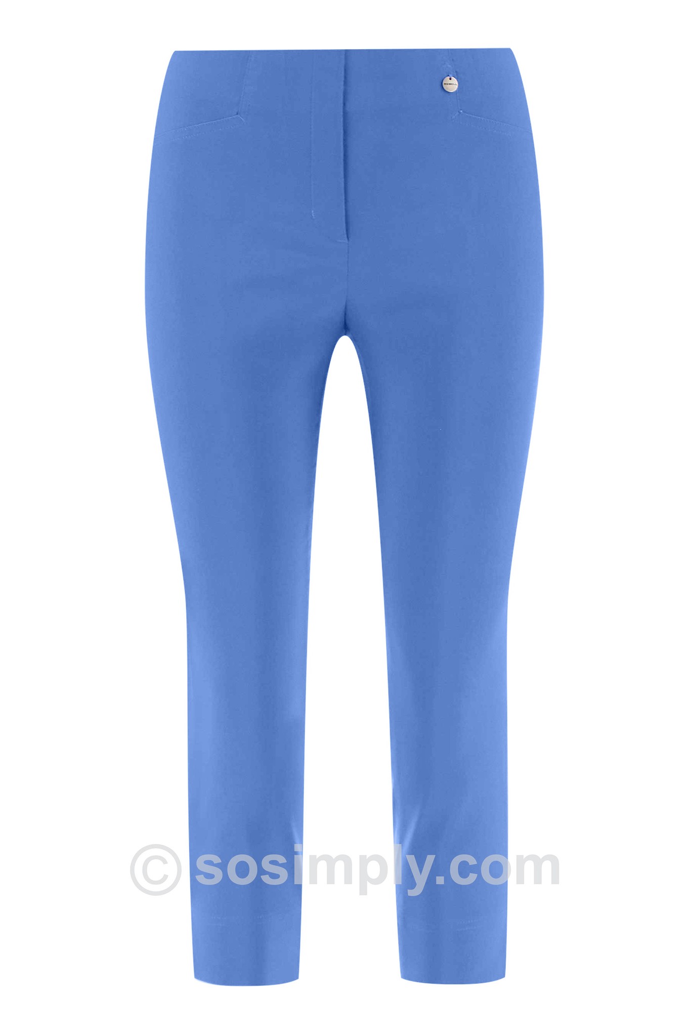 Robell Rose 07 Cropped Trousers Marina Blue 621