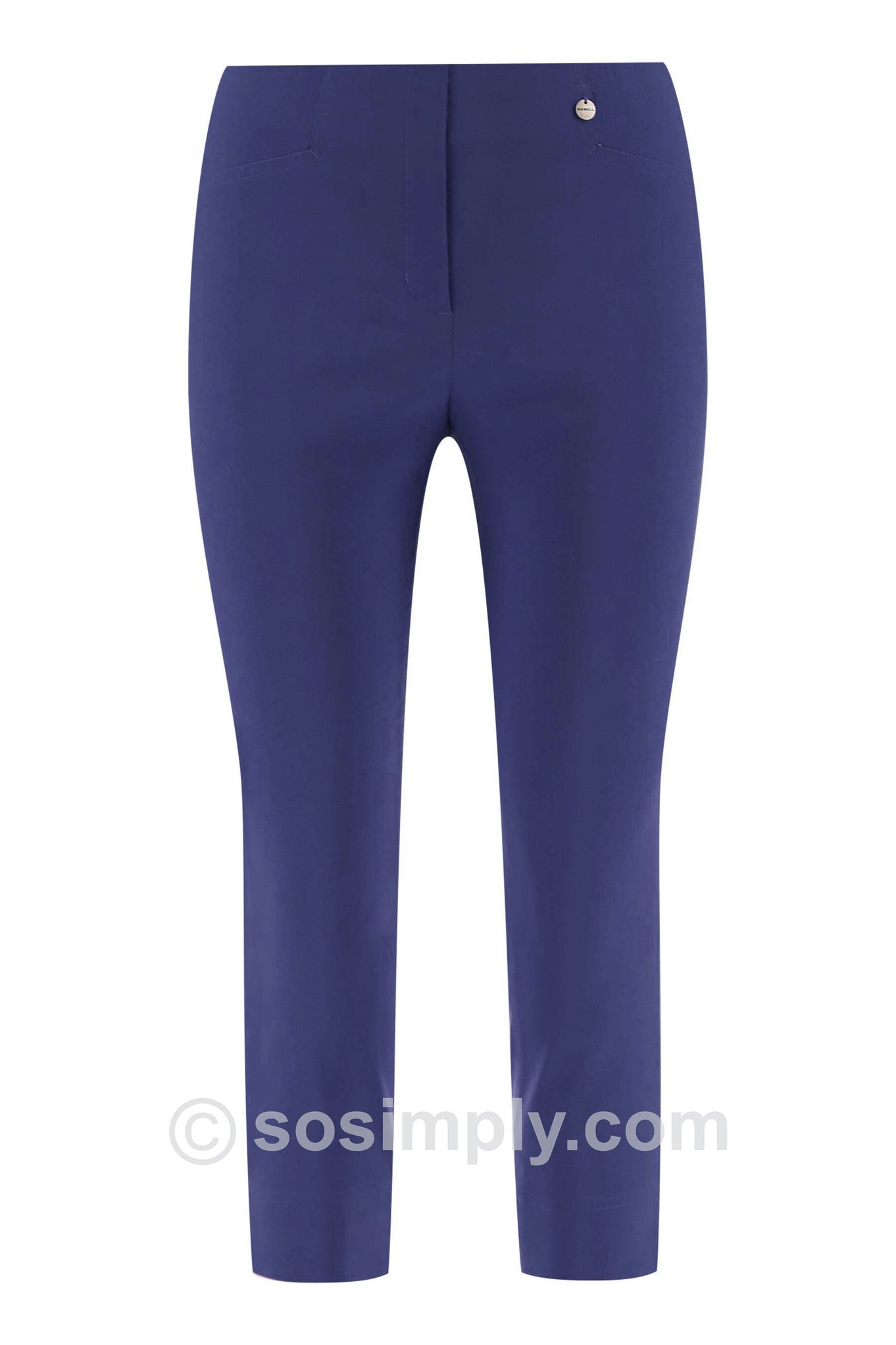 Robell Rose 07 Cropped Trousers Ink Blue 661