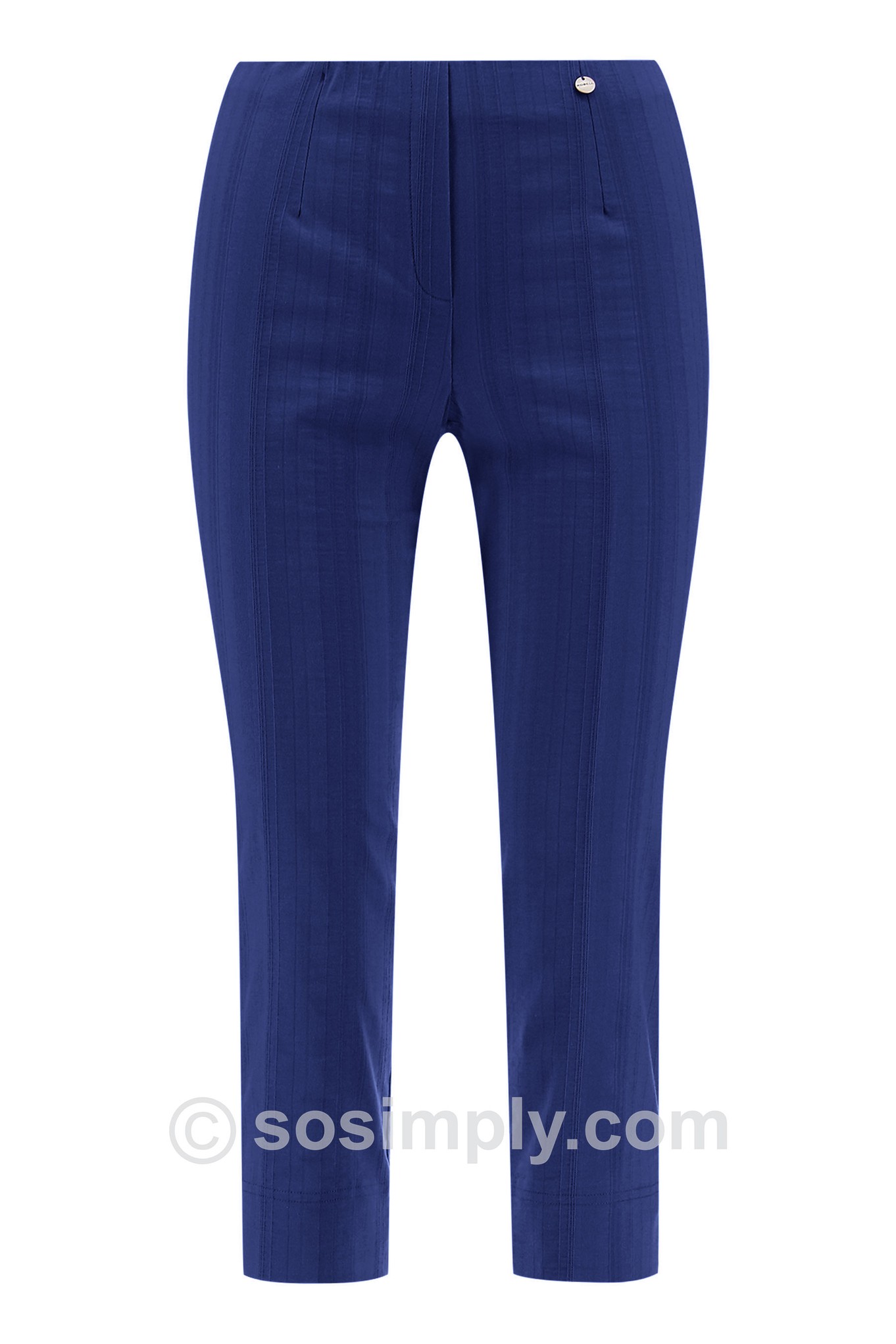 Robell Marie 07 Seersucker Crops French Blue 68