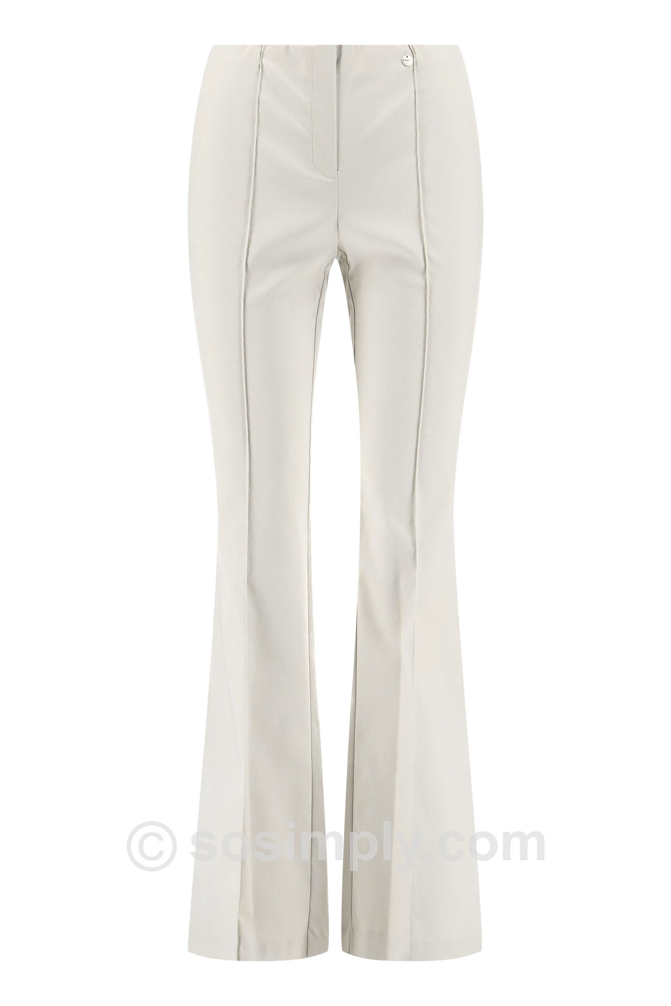 Robell Joella Stretch Bootleg Trouser Off White 111
