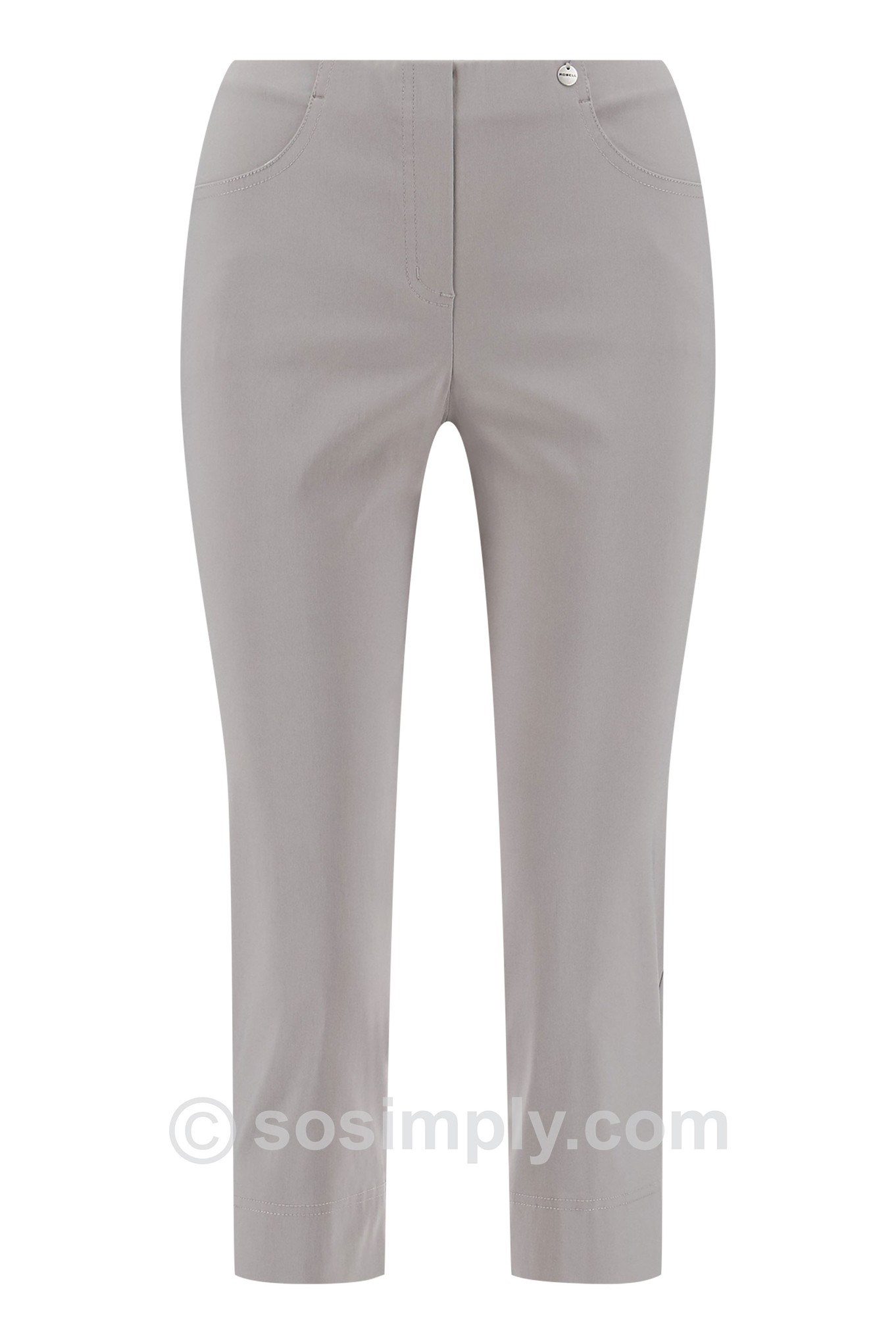 Robell Bella 07P Crop Trouser Light Taupe 13