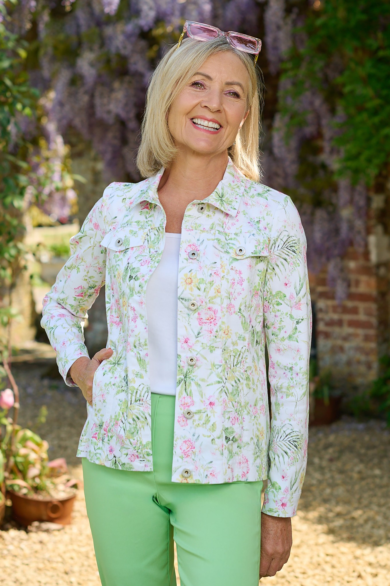 Robell Floral Finesse Happy Jacket White 10