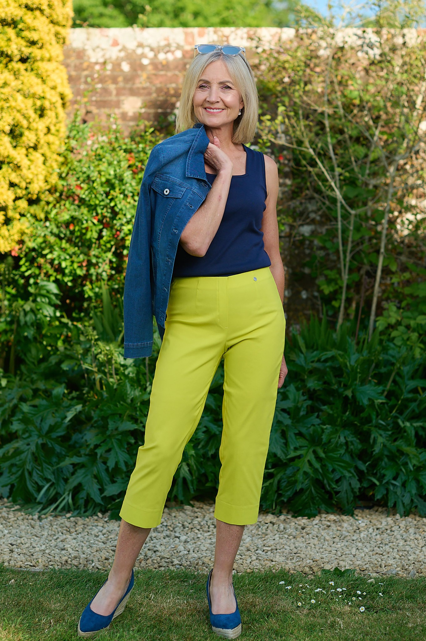 Robell Marie 07 Crop Trouser Sunshine 200