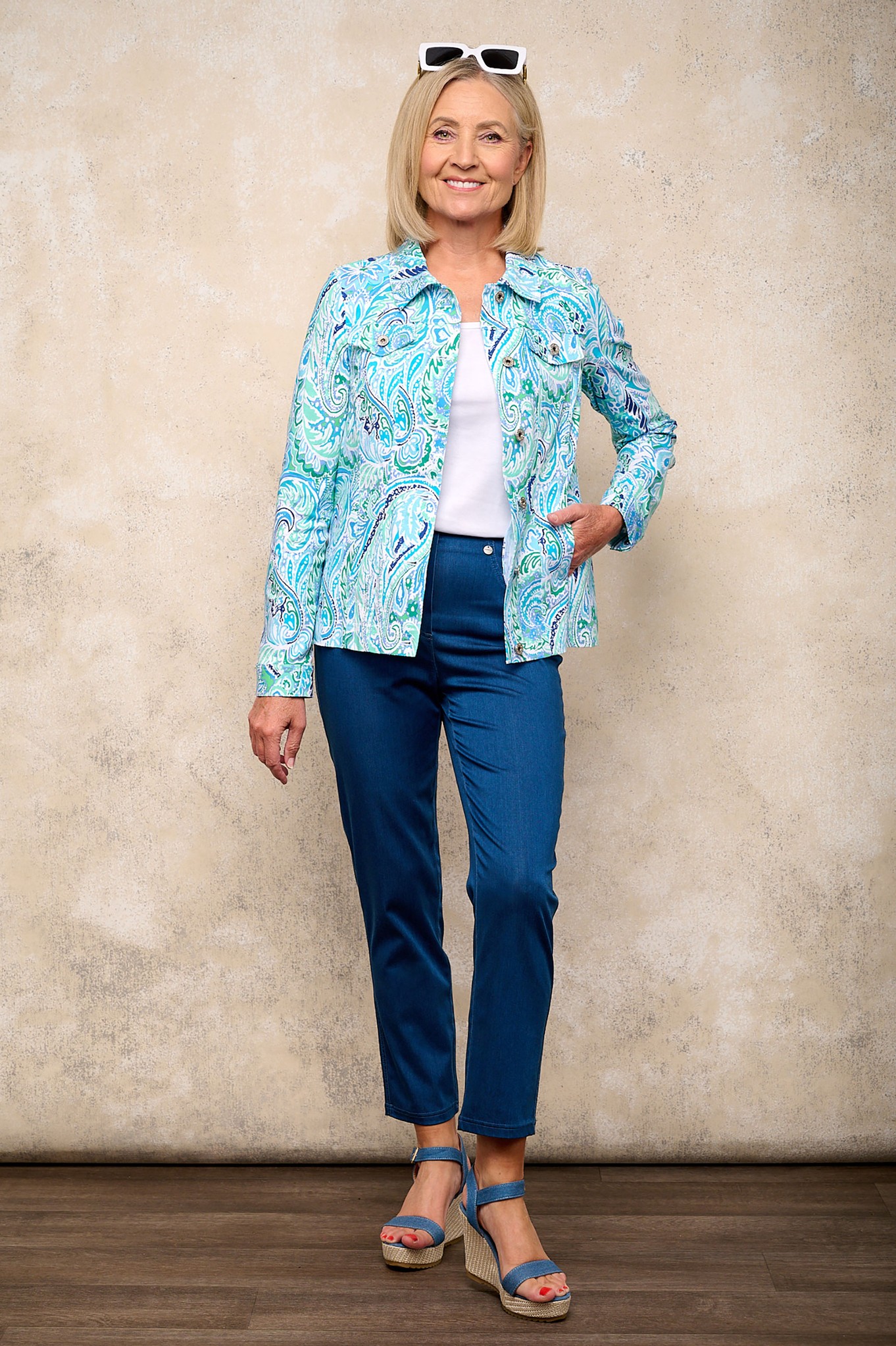 Robell Bella 09 Lightweight Viscose Blend Jean Light Denim 62