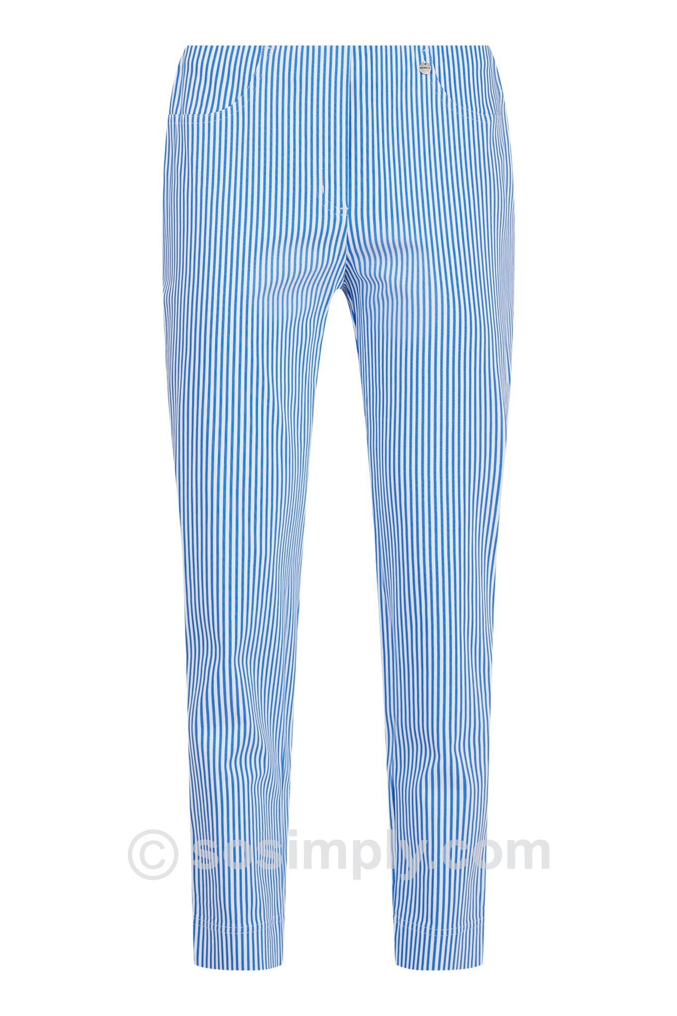 Bella 09 Bay Stripe Ankle Grazer Cobalt Blue 64