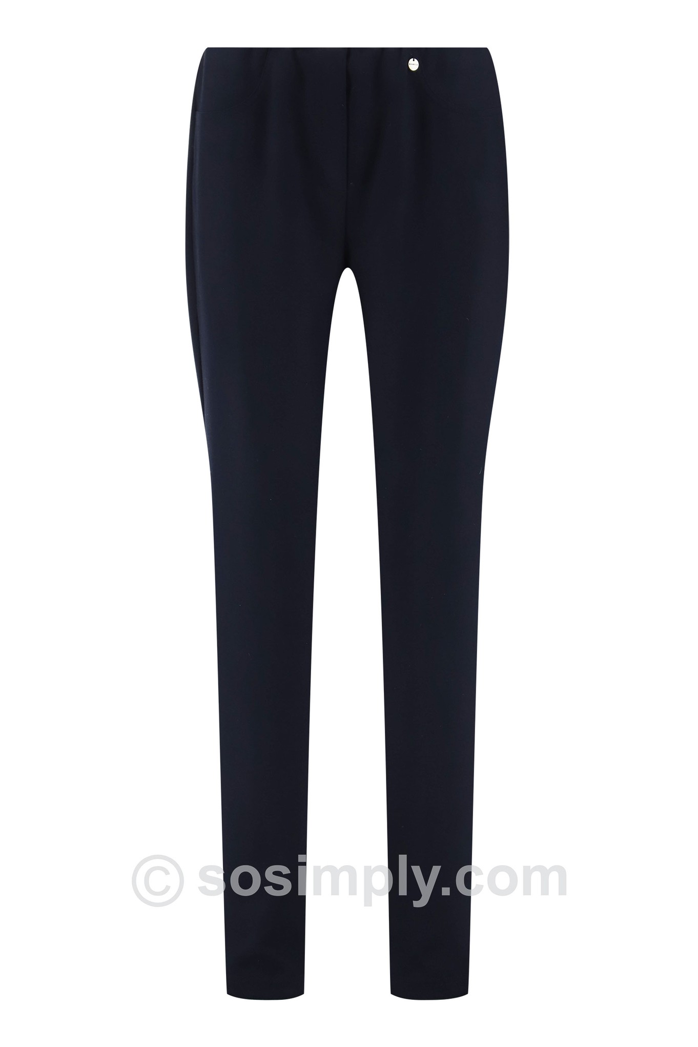 Robell Bella Wool Rich Trousers Navy 69