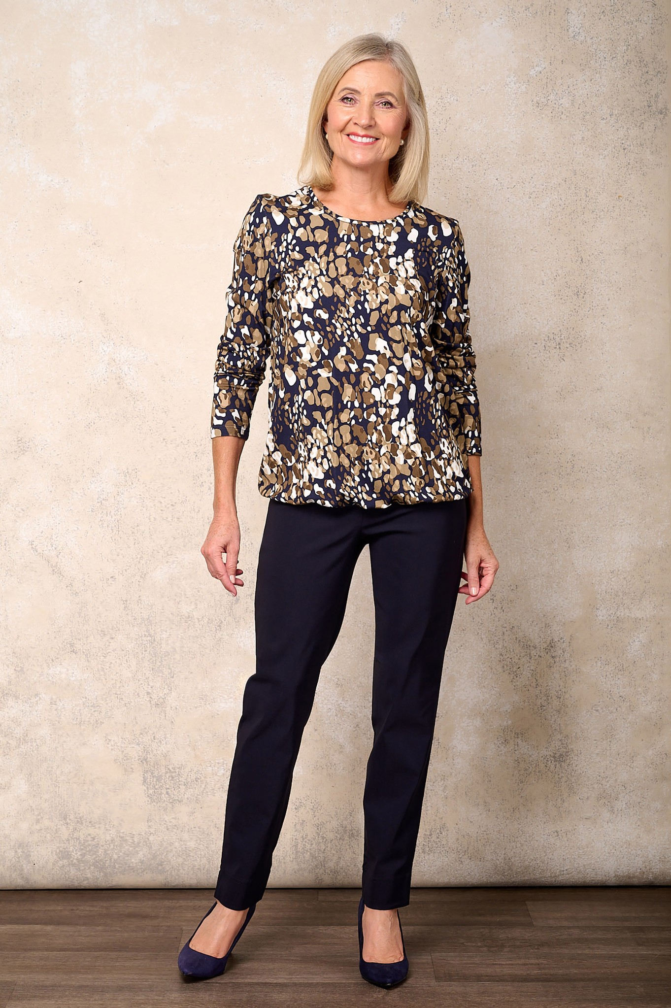 Robell Marie Full Length Trouser Navy 69