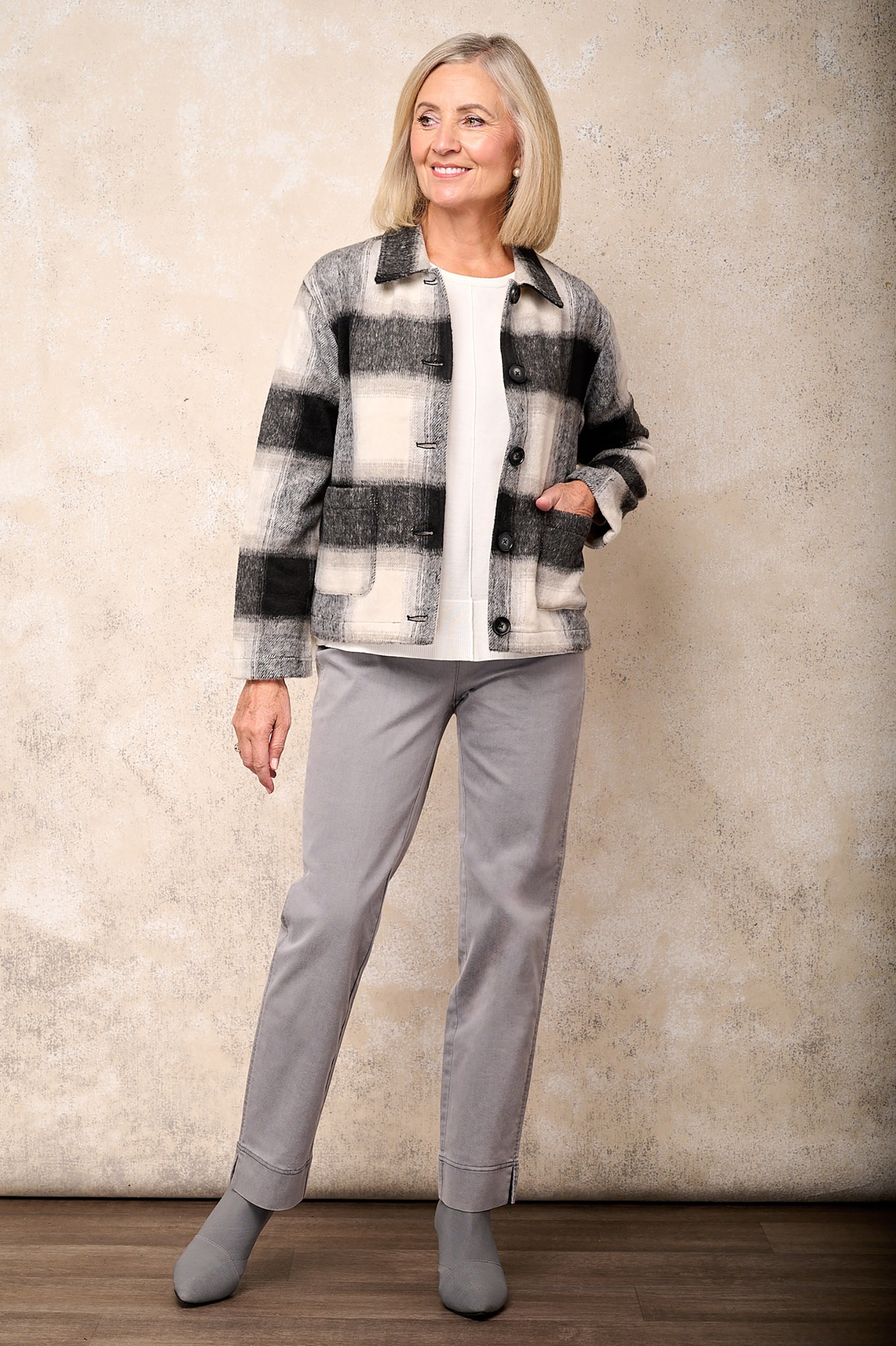 Robell Marie Petite Denim Jean Dark Grey 95