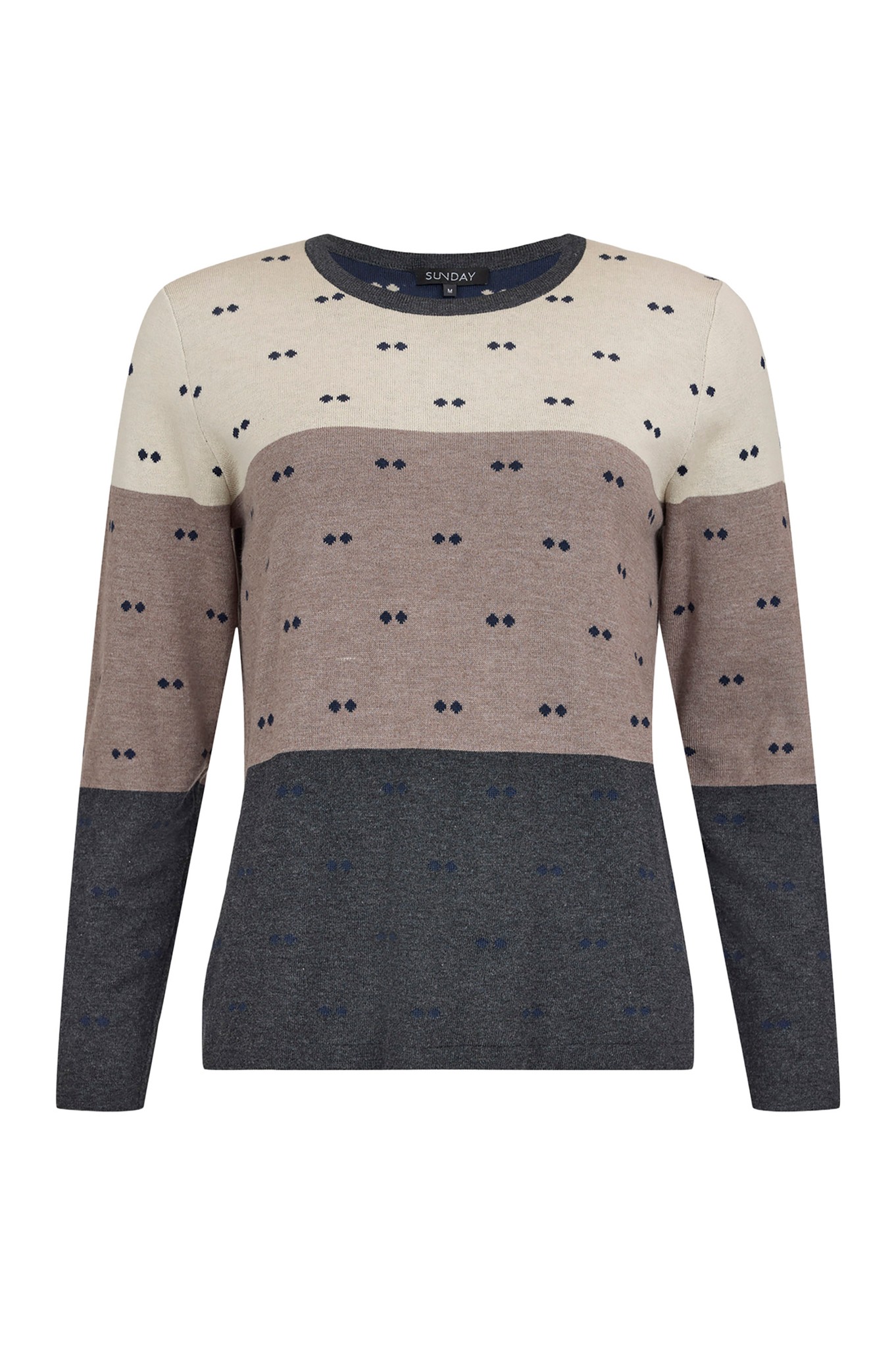 Sunday Elevine Diamond Dash Block Jumper Cocoa Combo 162