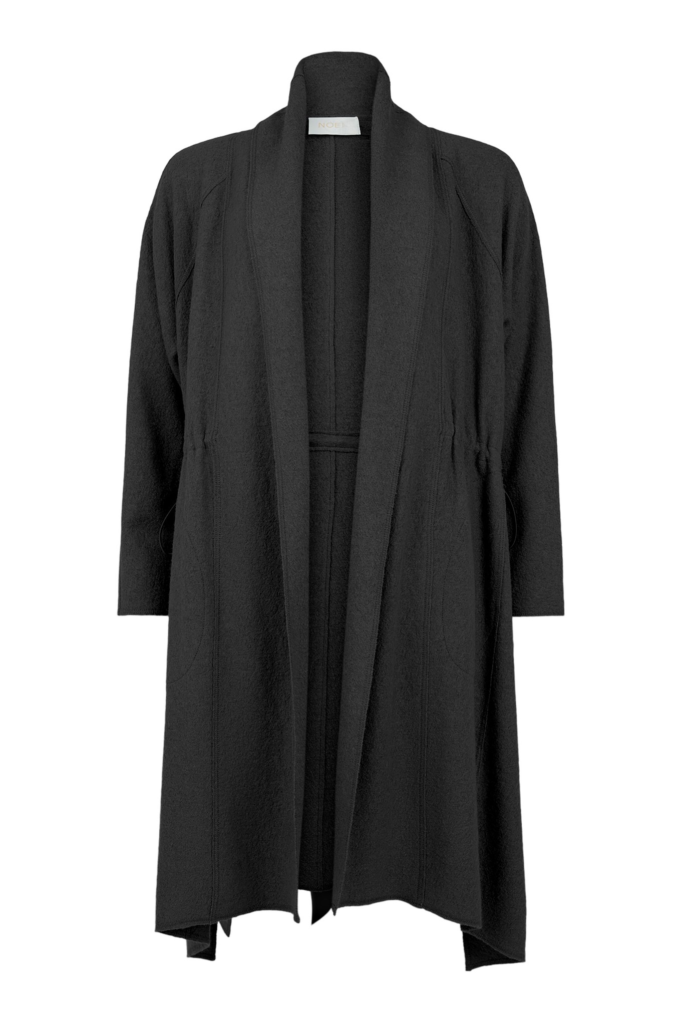 Noen Shawl Collar Wool Blend Cardigan Black 90