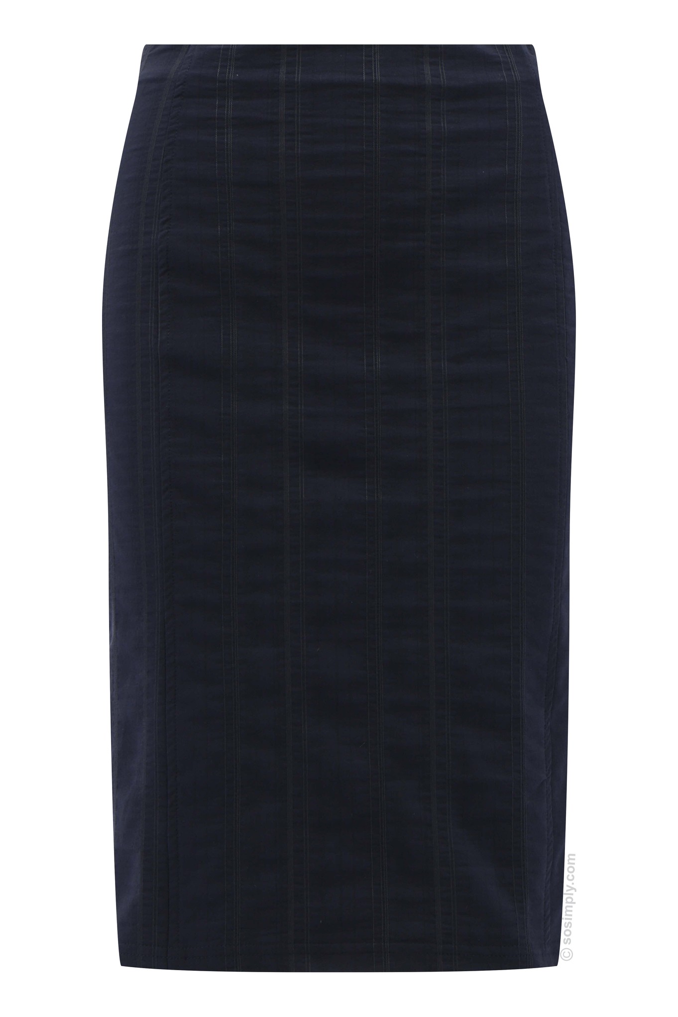 Robell Christy Seersucker Skirt Navy 69