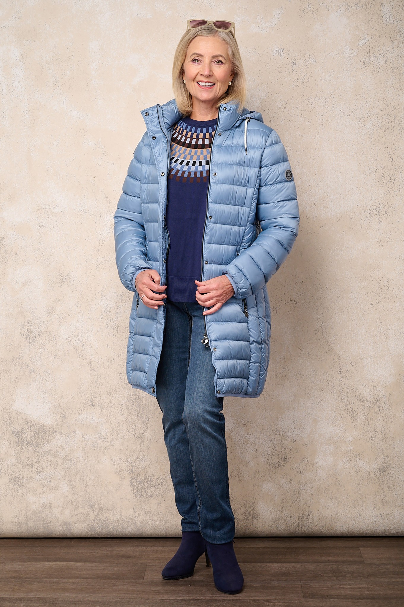 Frandsen Devonna Hooded Down Coat Coastal Blue 612