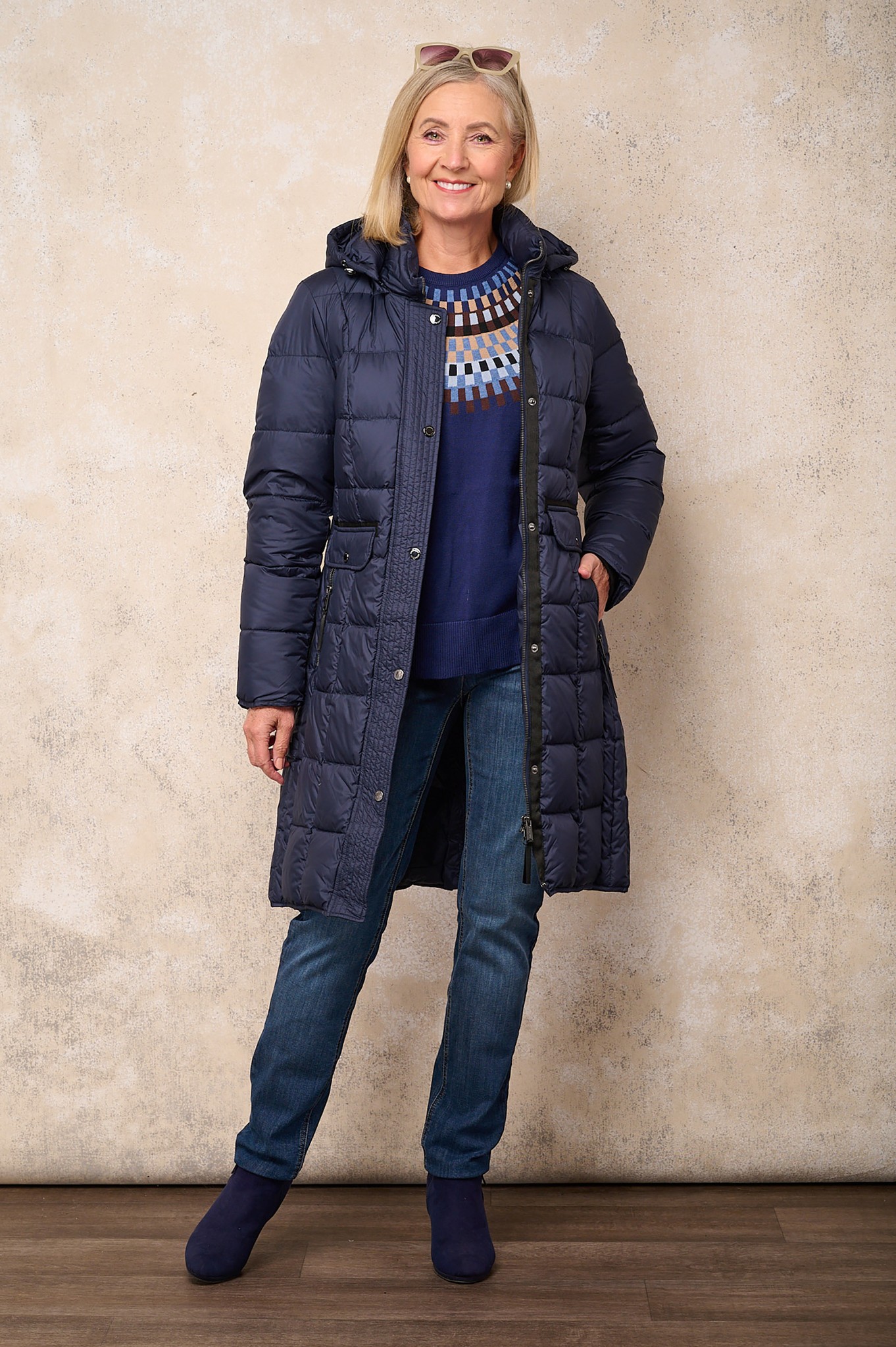 Normann Marla Quilted Down Coat Navy 69