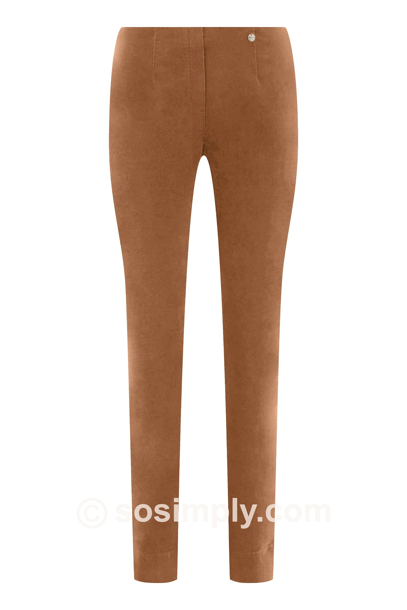Robell Marie Velvet Trouser Caramel 291