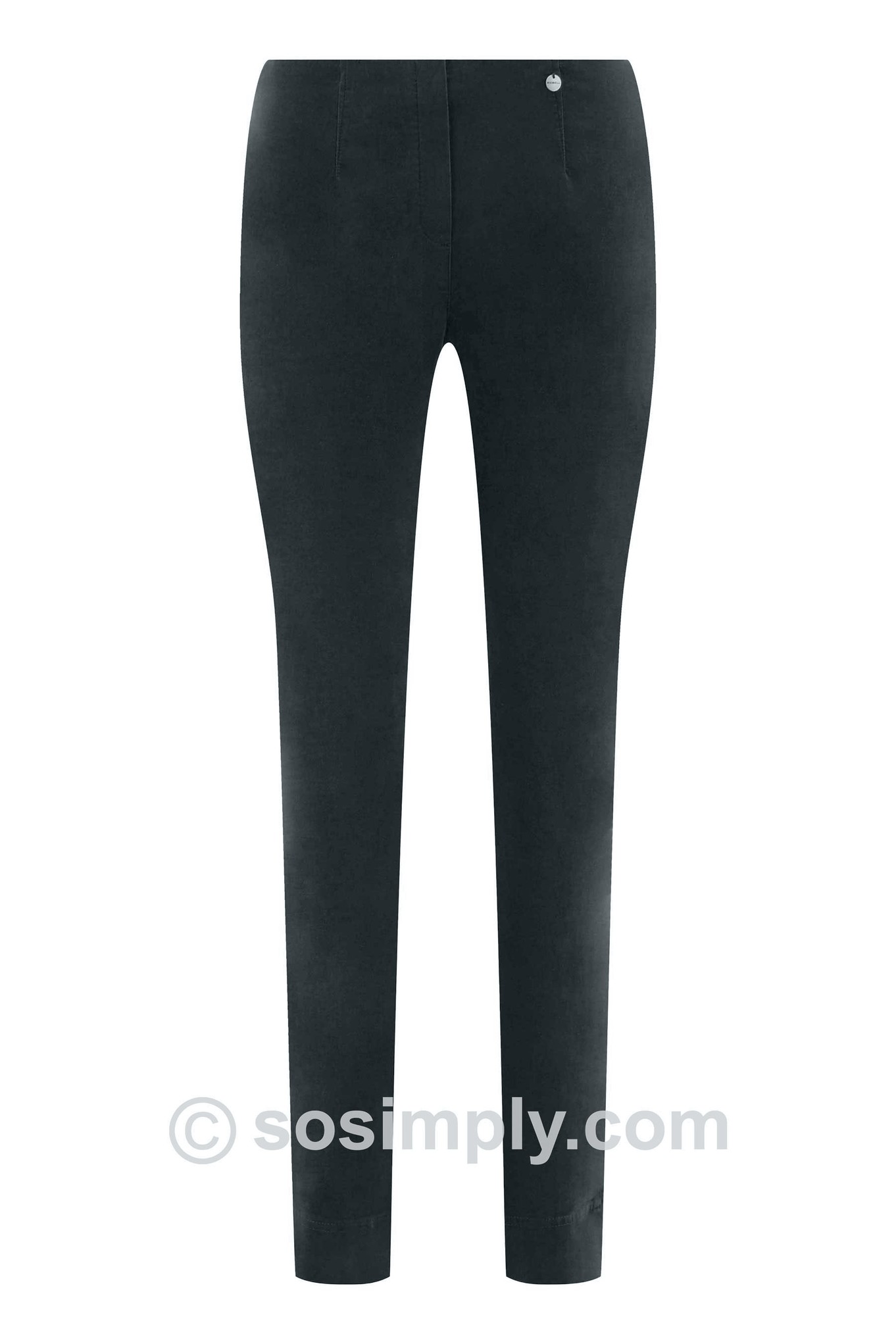 Robell Marie Velvet Trouser Deep Forest 890