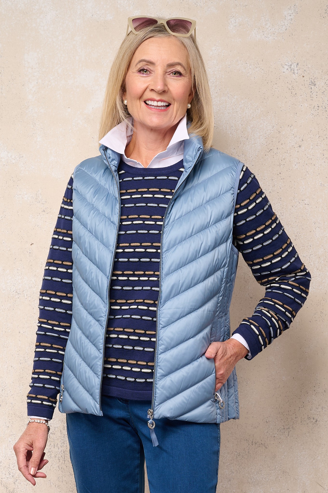 Frandsen Jensine Down Gilet Coastal Blue 612