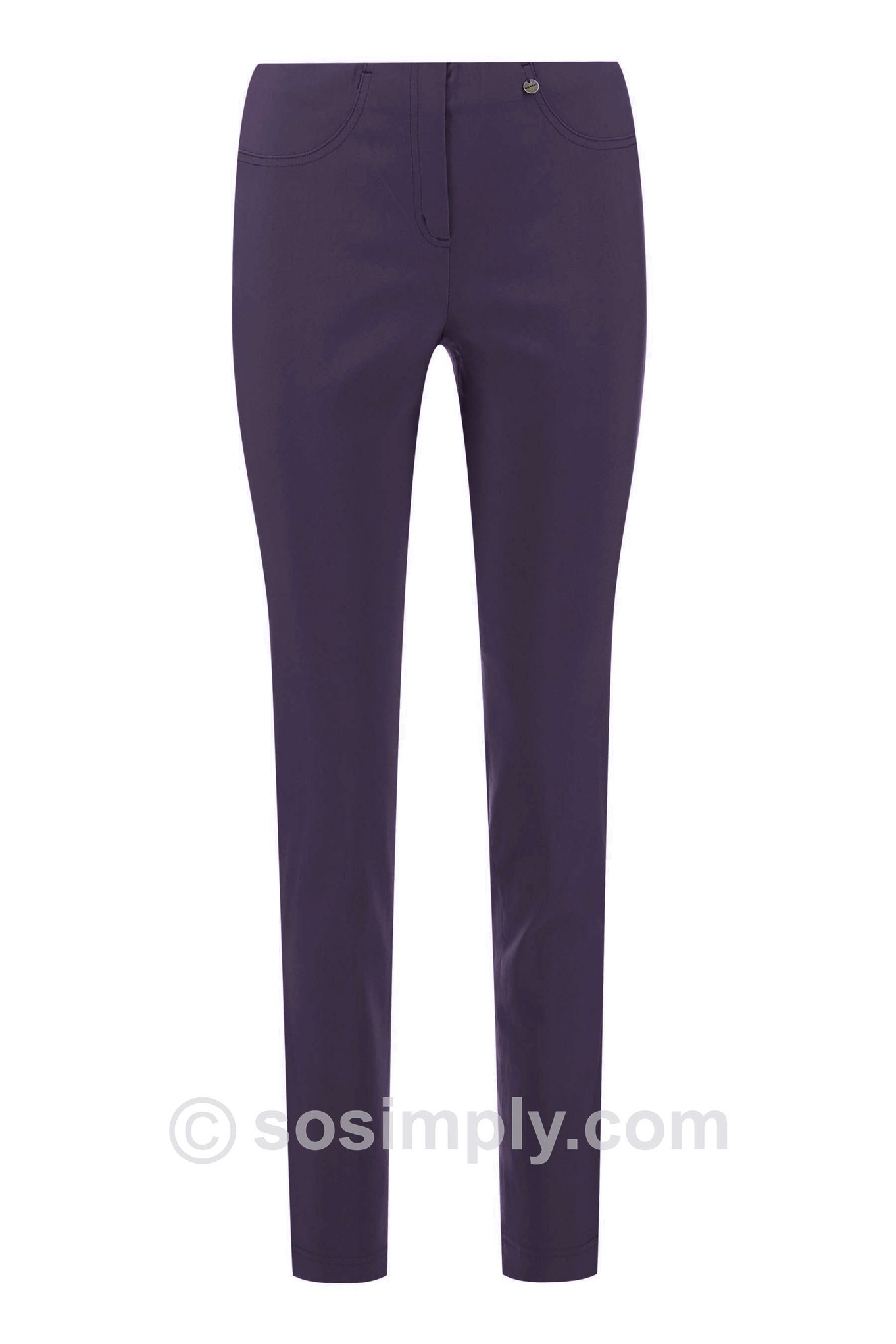Robell Bella Winter Weight Trousers Spiced Plum 583