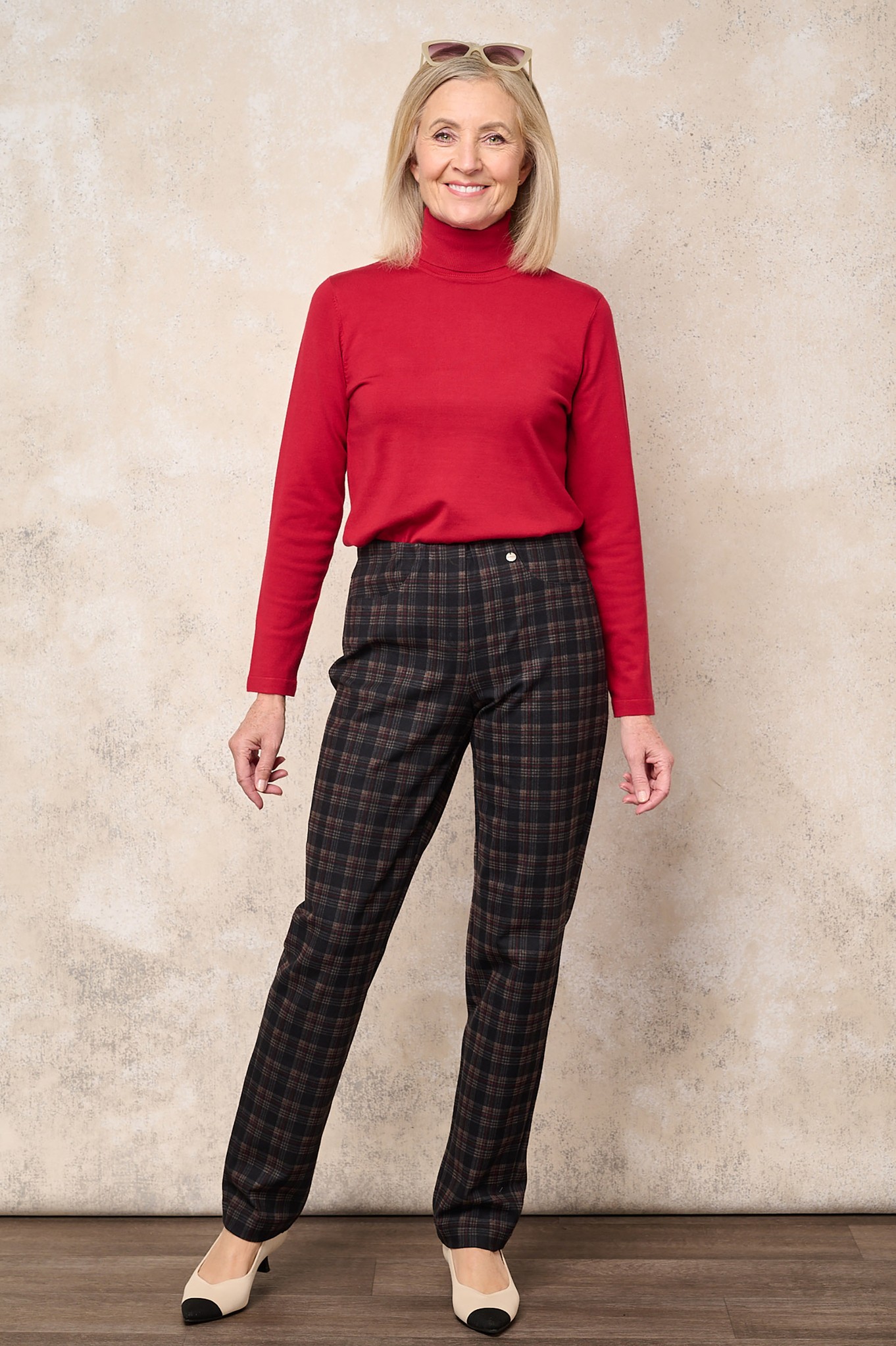 Bella Rutland Check Trouser Black 90