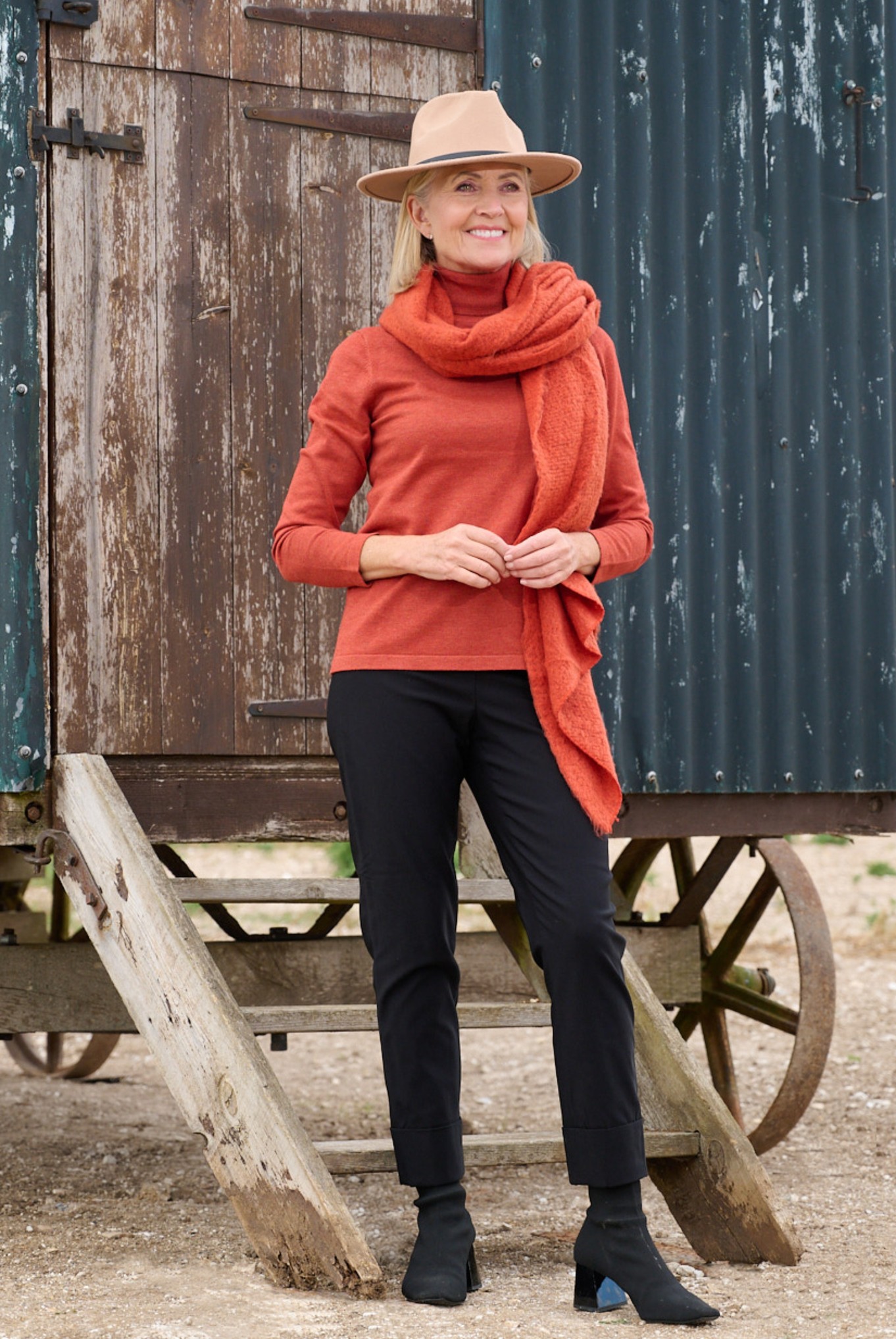 Robell Bella 09 Fleece Lined Trousers Black 90