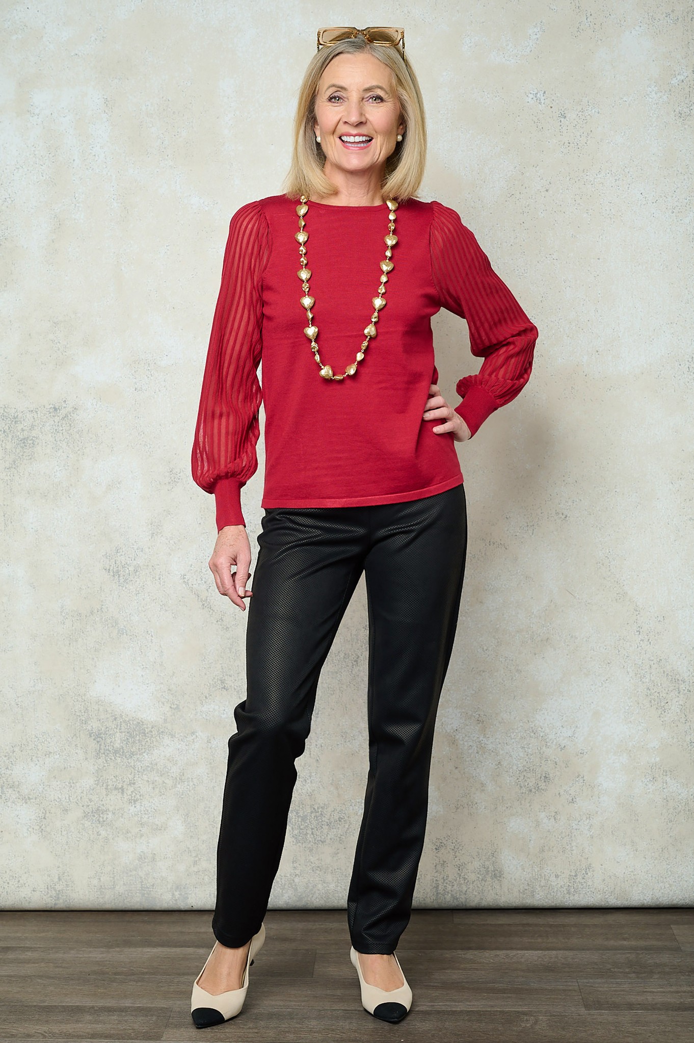 Bella Cuboid Geo Pattern Trousers Black 90