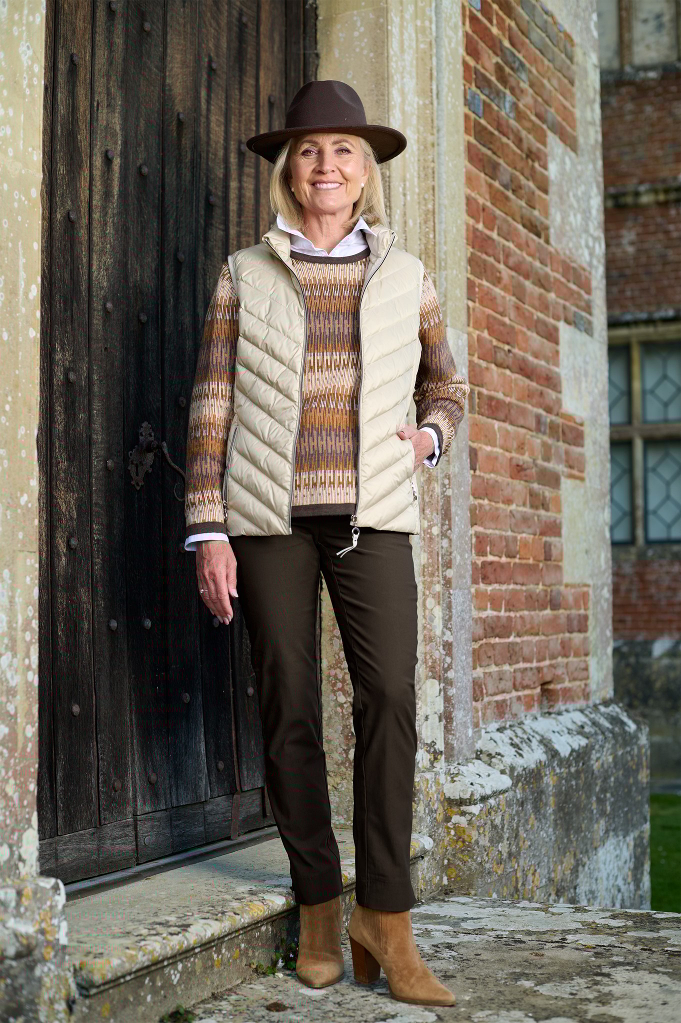 Robell Marie Winter Weight Trousers Chocolate Brown 139