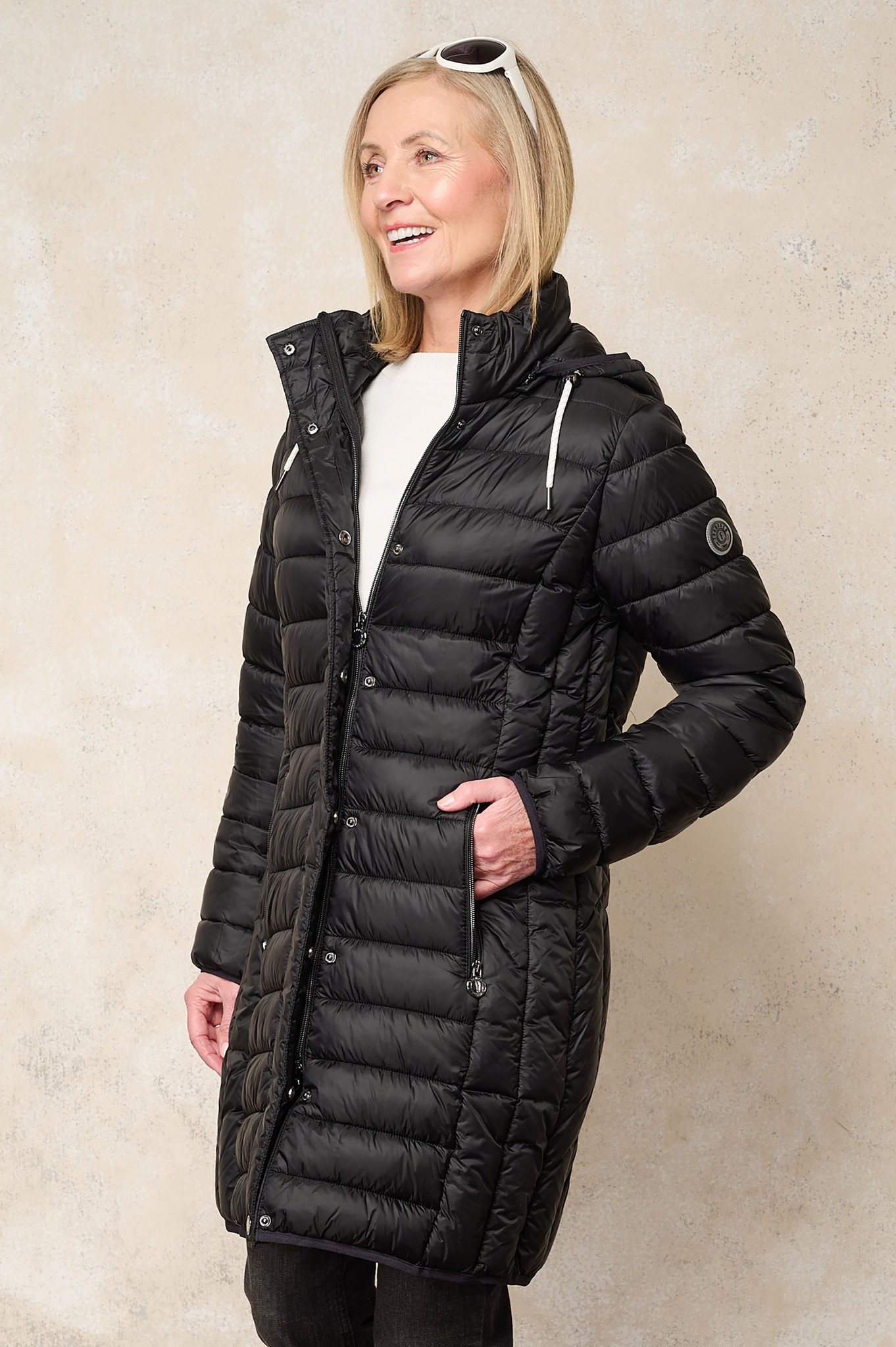 Frandsen Devonna Hooded Down Coat Black 90