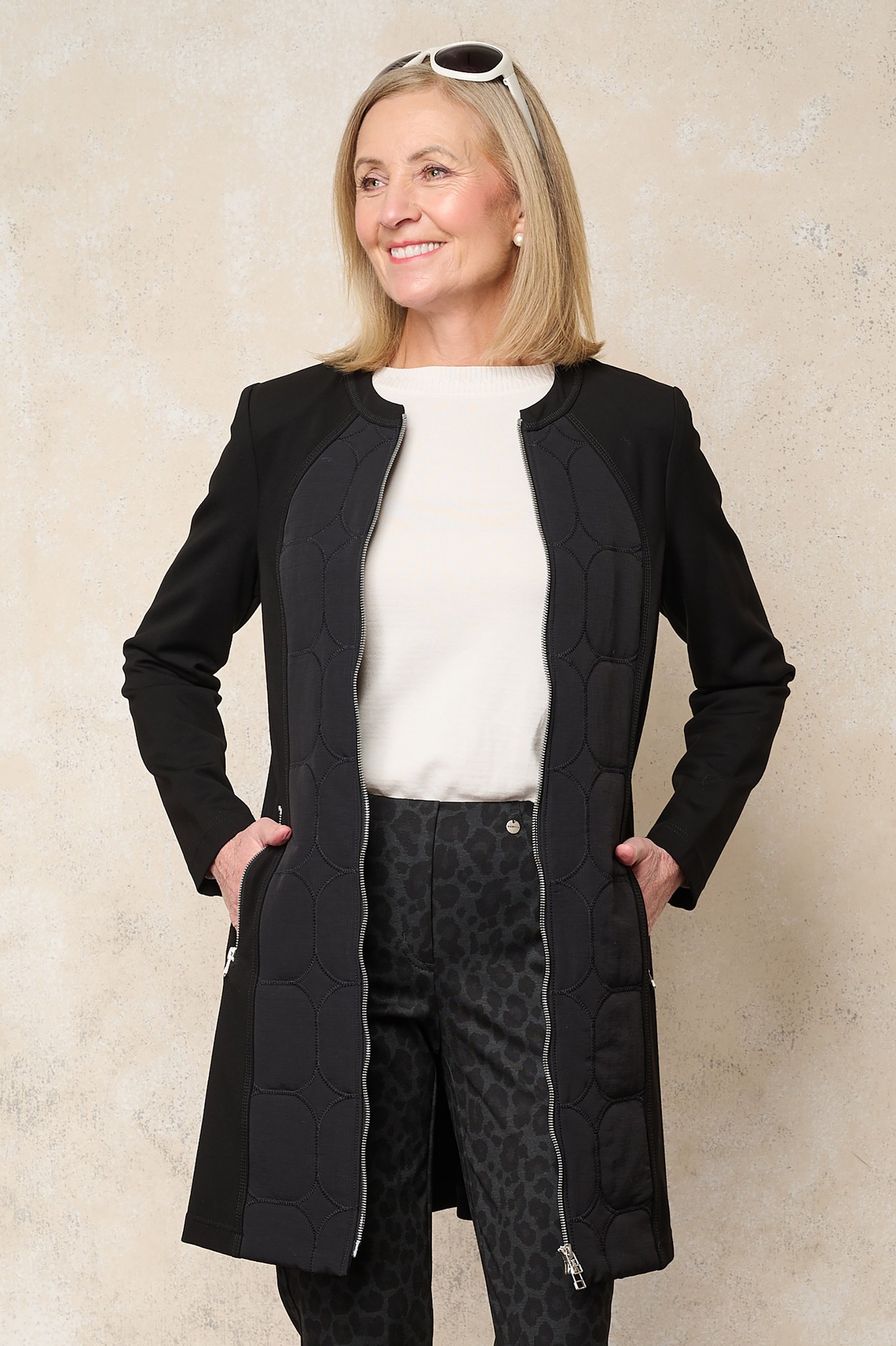 I'cona Amberley Luxe Long Jacket Black 90