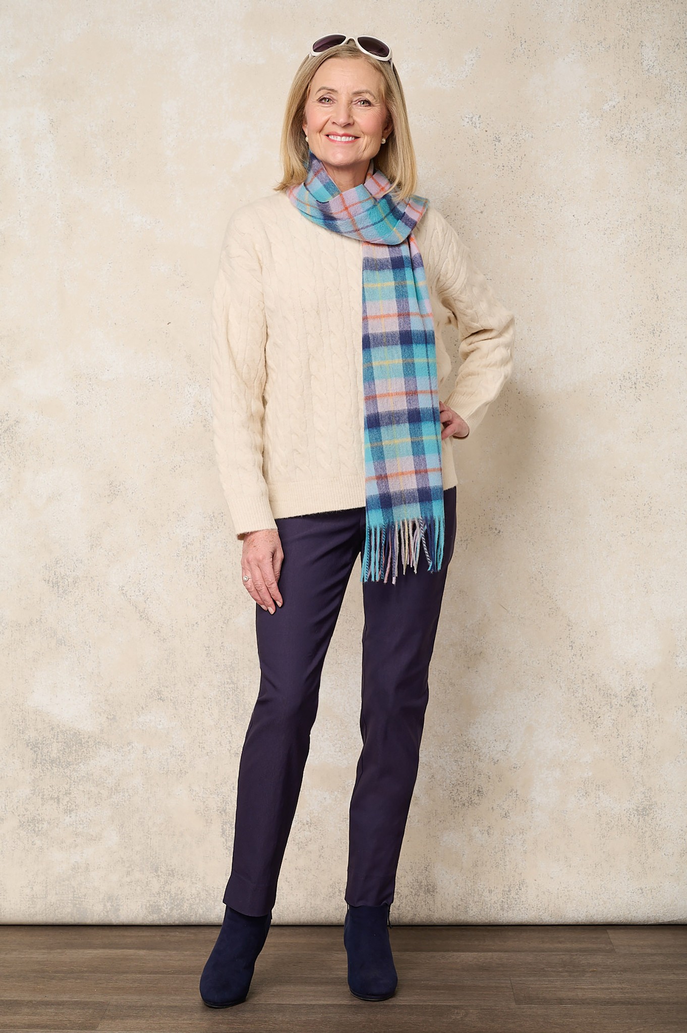 Robell Marie Petite Winter Weight Trousers Imperial Purple 65