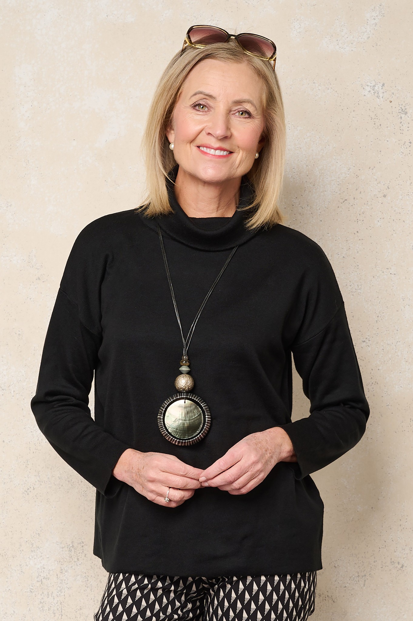 Sunday Jago Plain Roll Neck Jumper Black 90