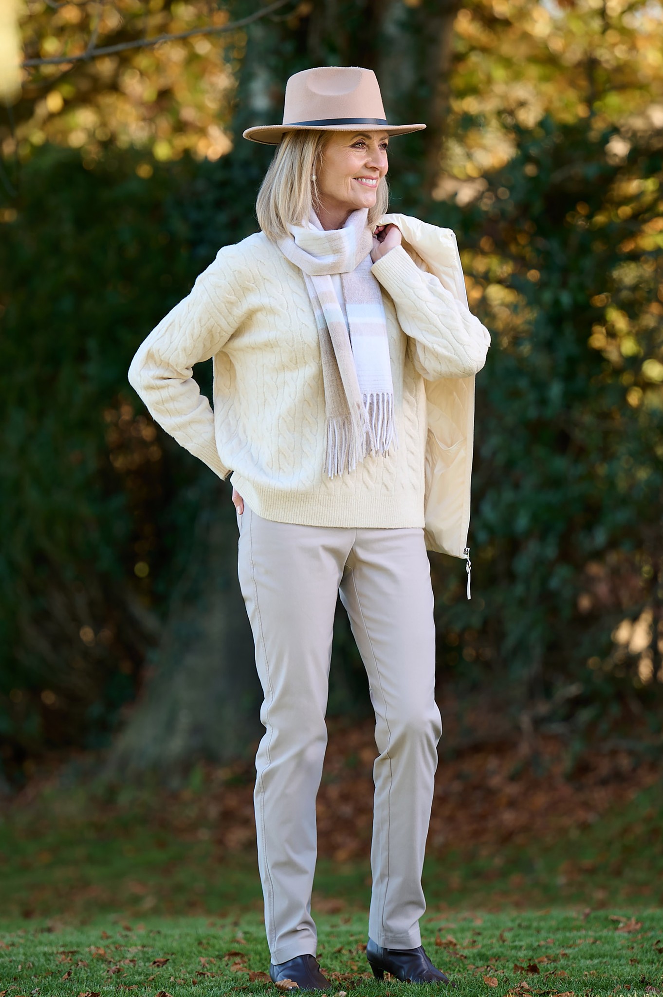 Robell Bella Winter Weight Trousers Mushroom 111