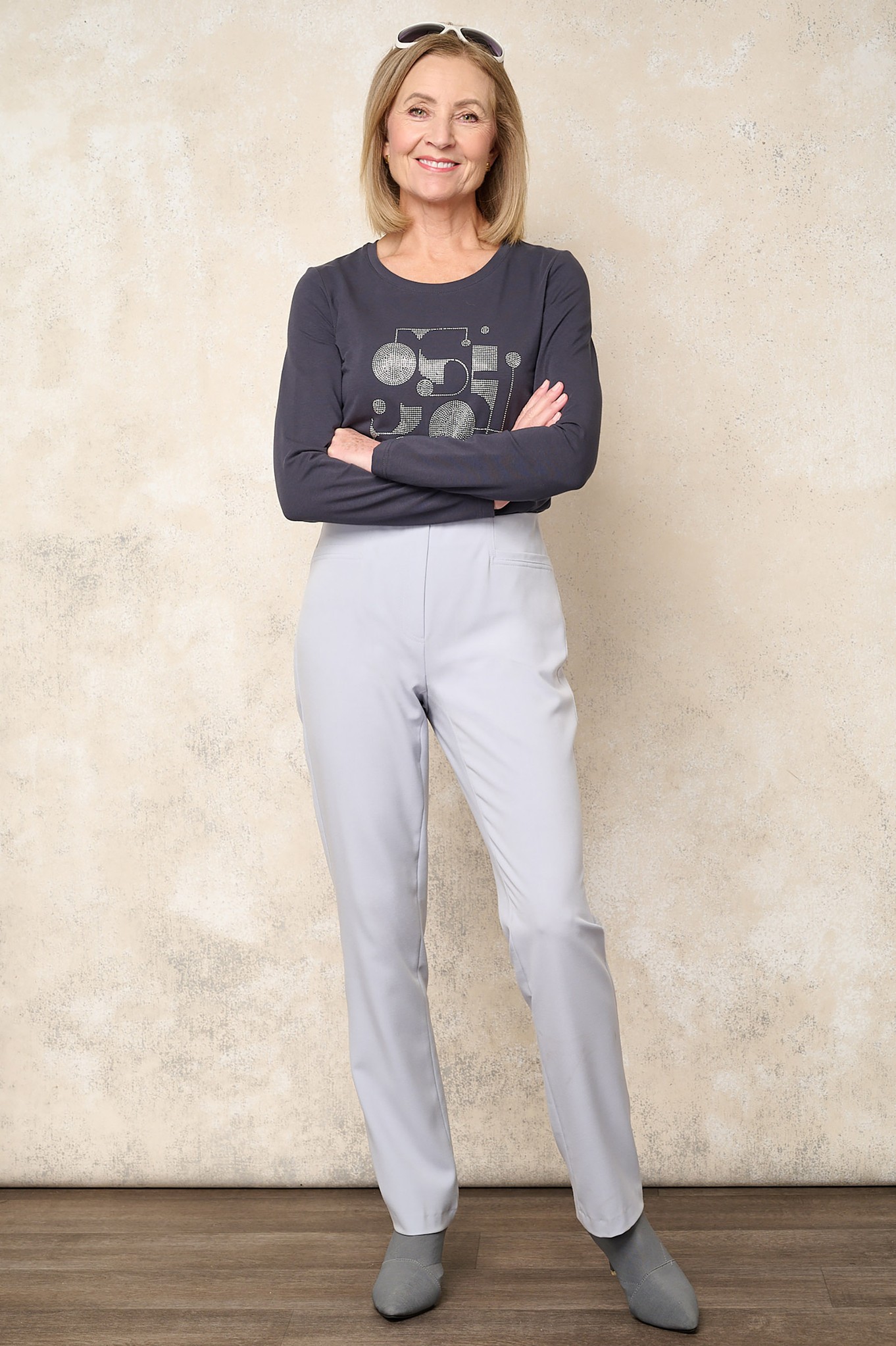 Robell Jacklyn Trousers Silver 911