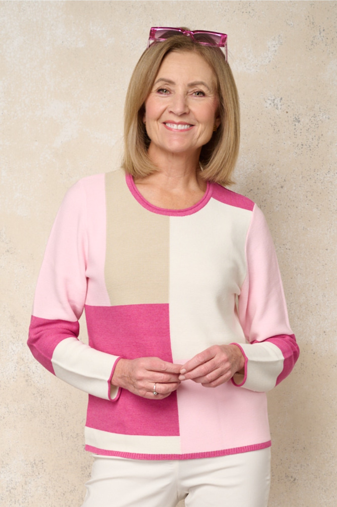 Sunday Belle Block Jumper Rose Pink 41