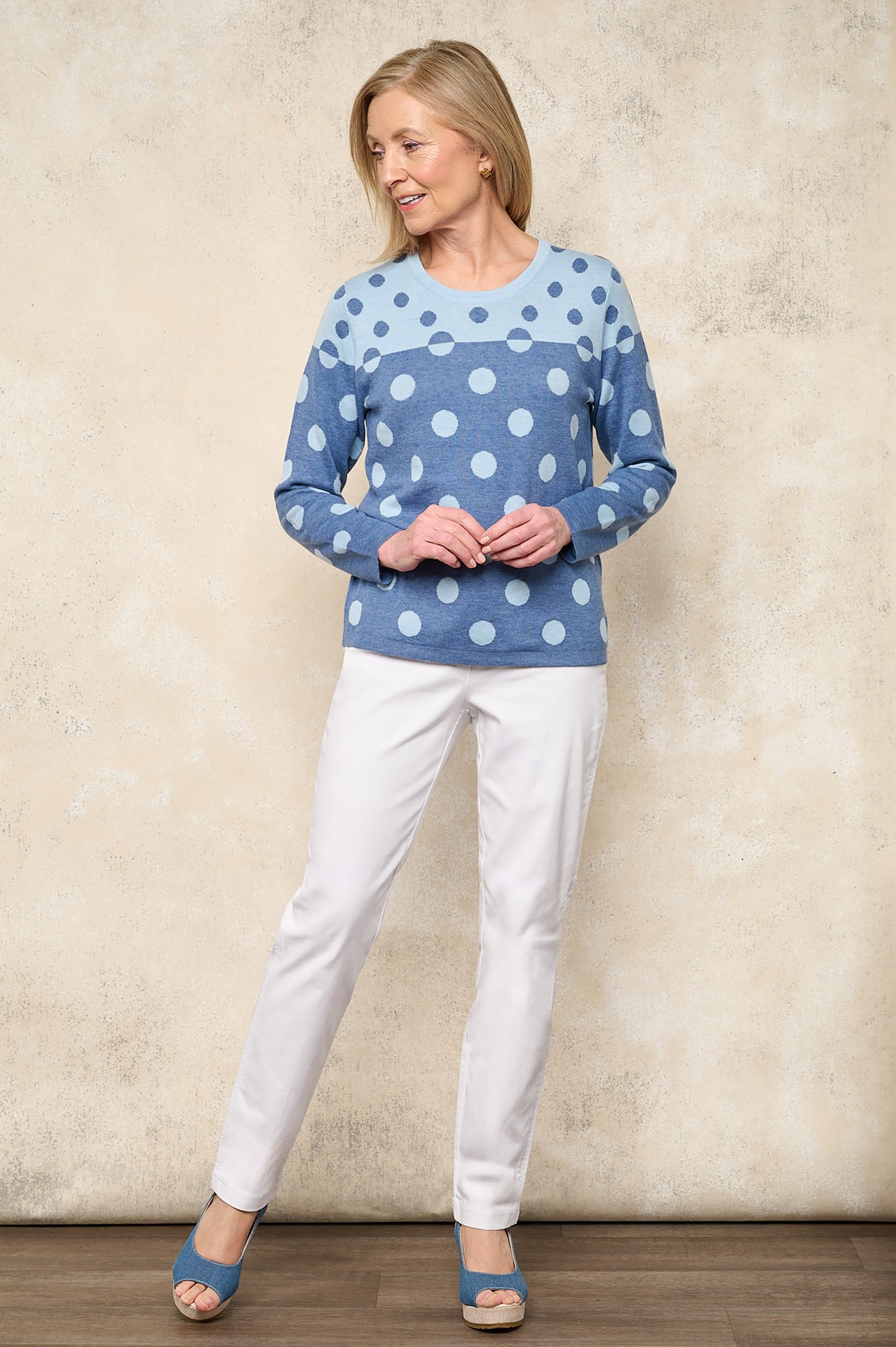 Robell Bella Full Length Trouser White 10