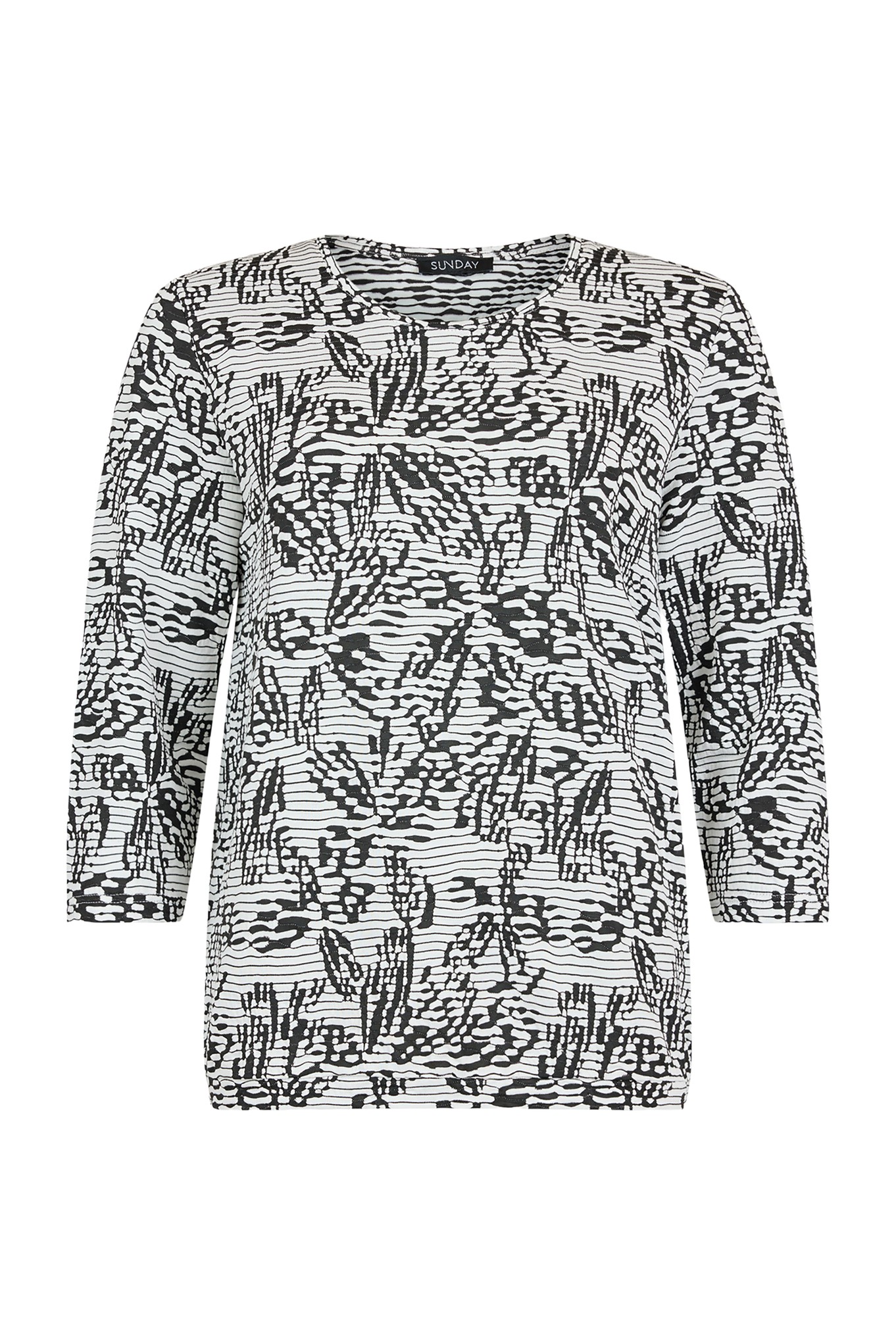 Sunday Nilla Abstract Top Black 90