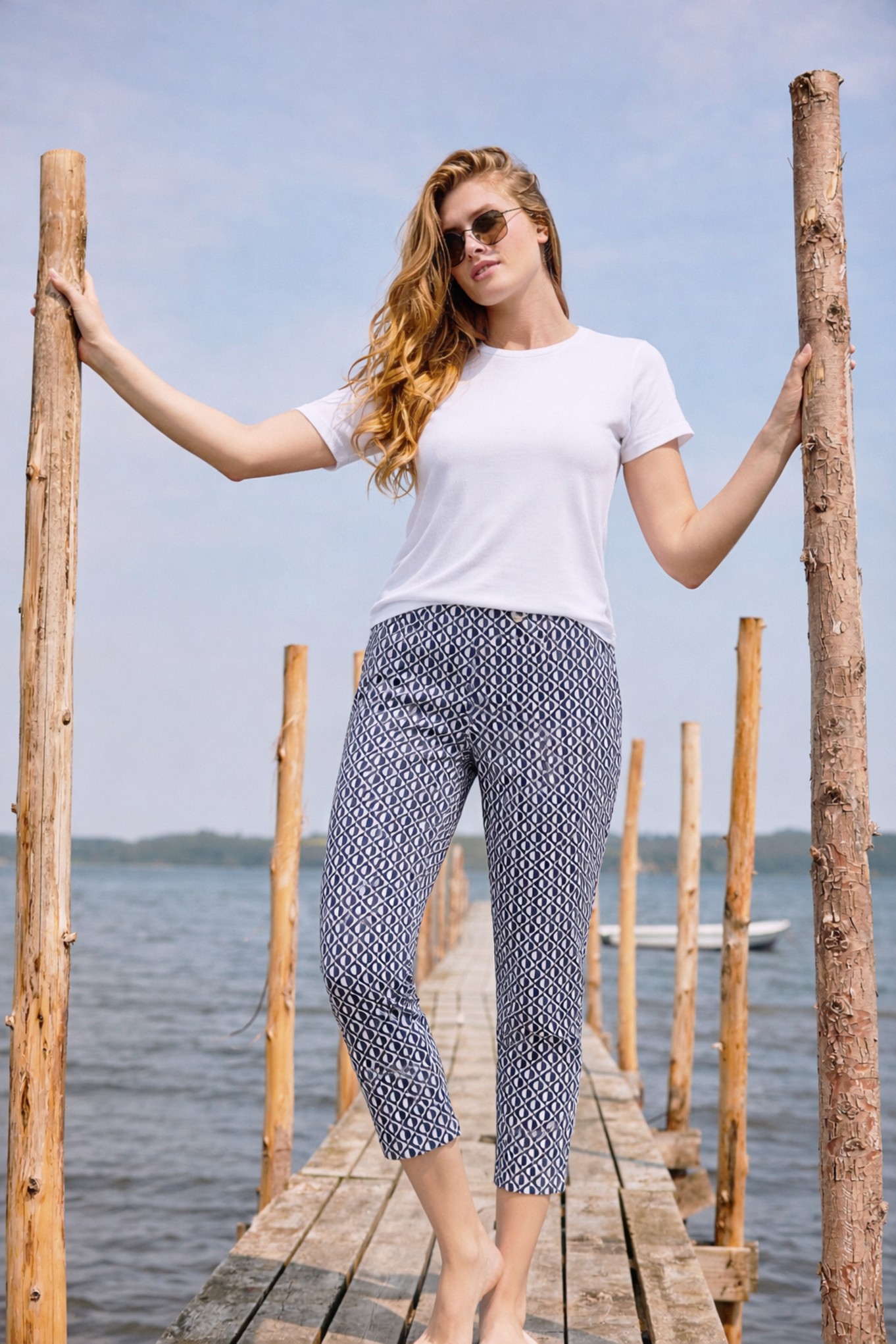 Robell Bella 09 Orbitra Geo Ankle Grazers Navy 69