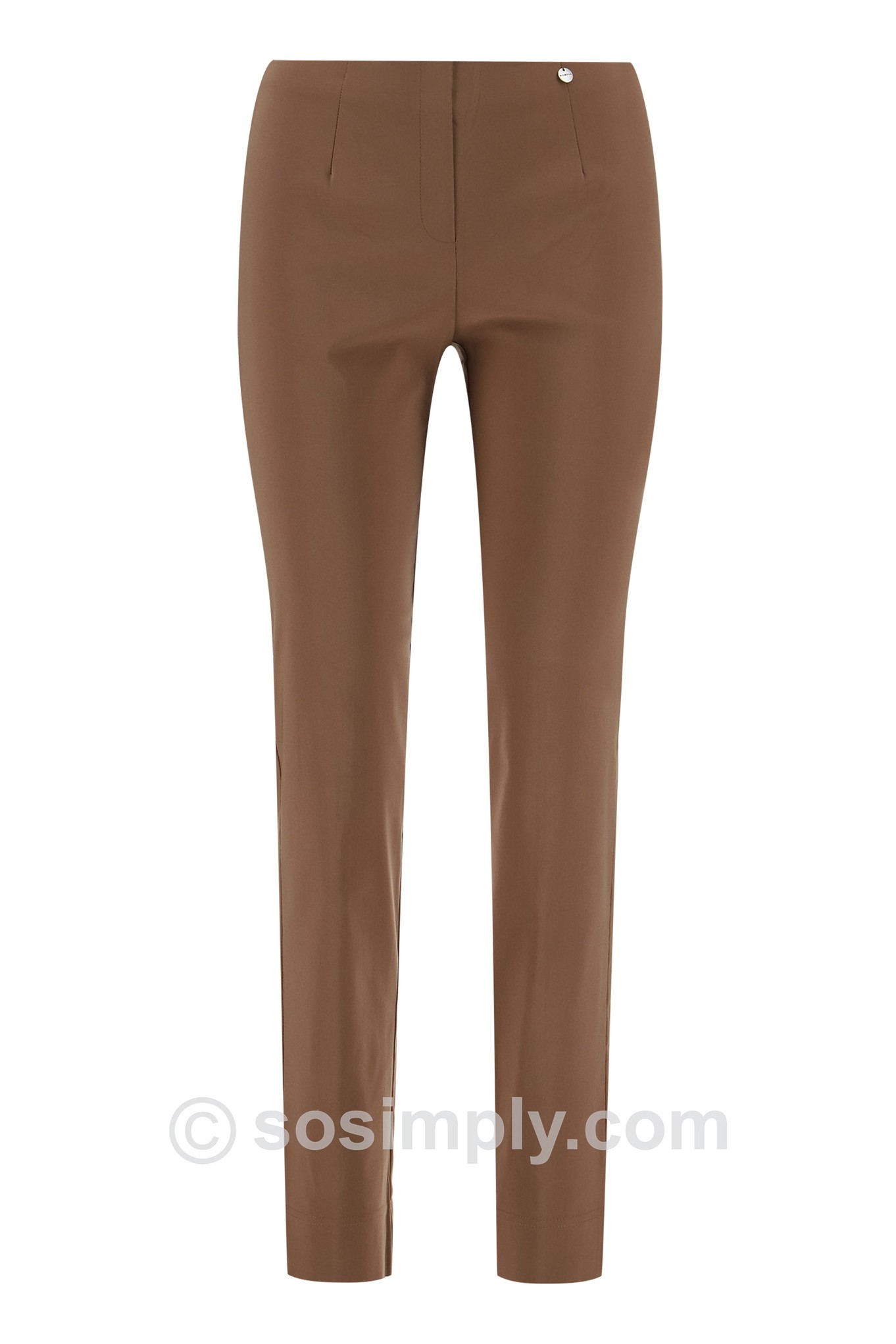 Robell Marie Full Length Trouser Mocha 173