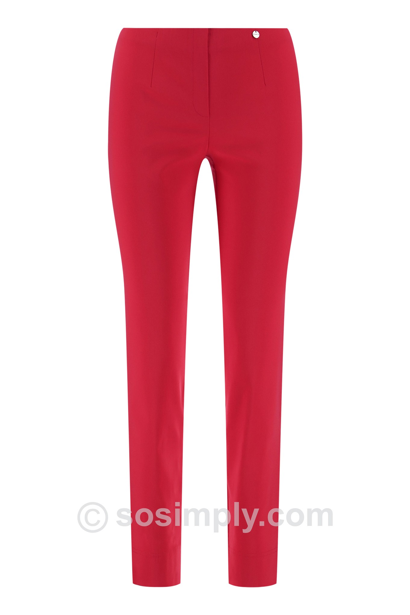 Robell Marie Petite Trousers Lipstick Red 402