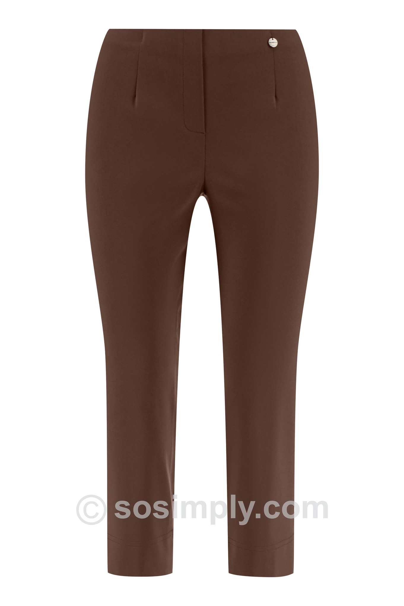 Robell Marie 07 Crop Trouser Espresso 191