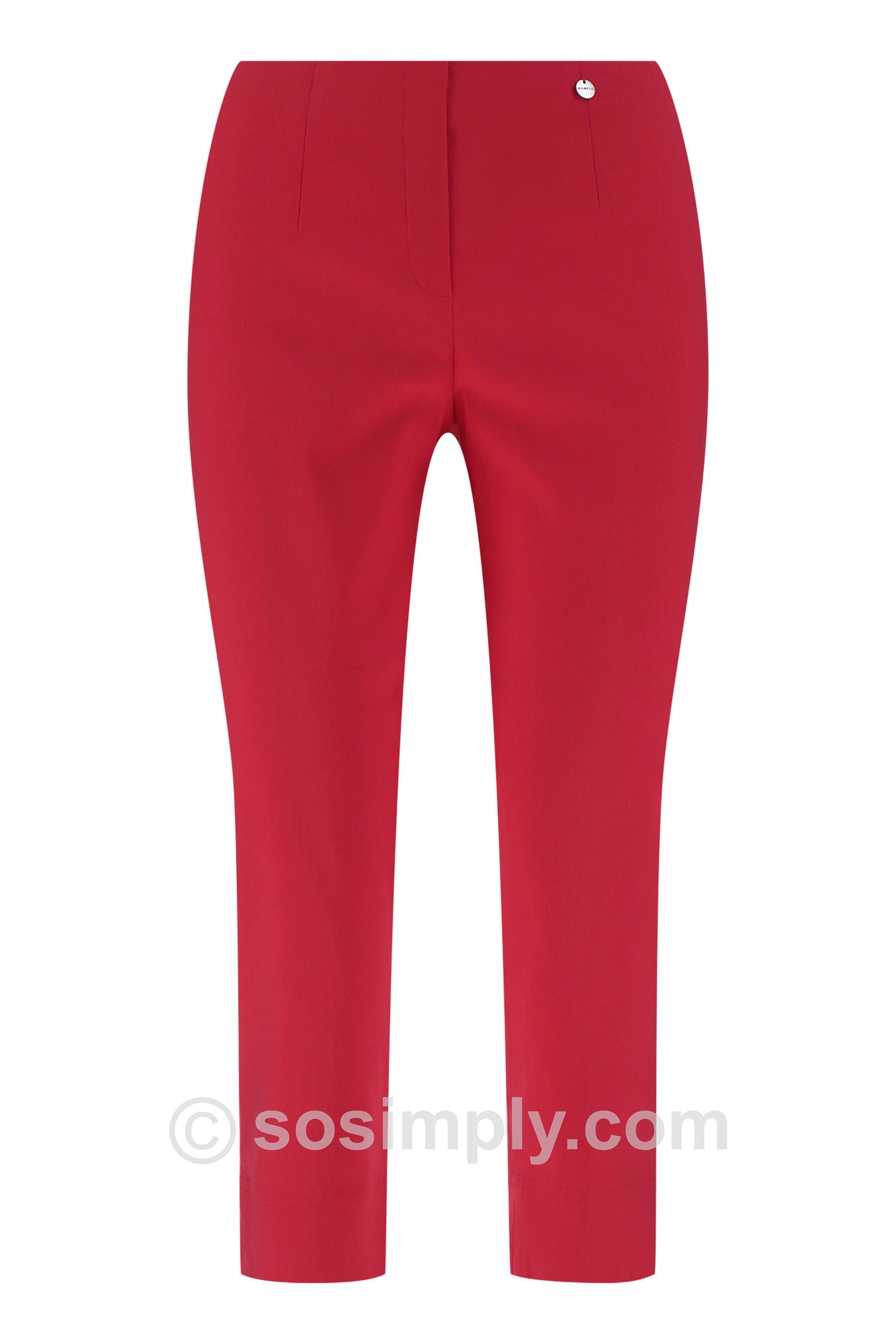 Robell Marie 07 Crop Trouser Lipstick Red 402