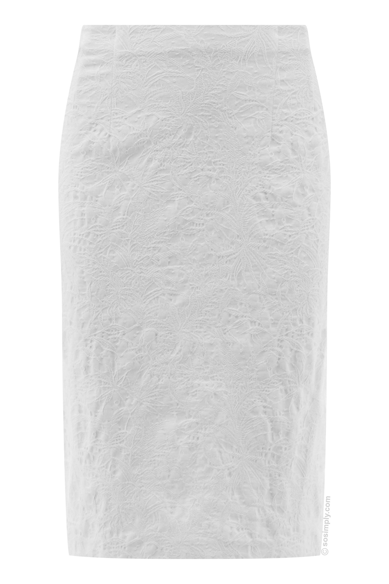 Robell Christy Jacquard Skirt White 10