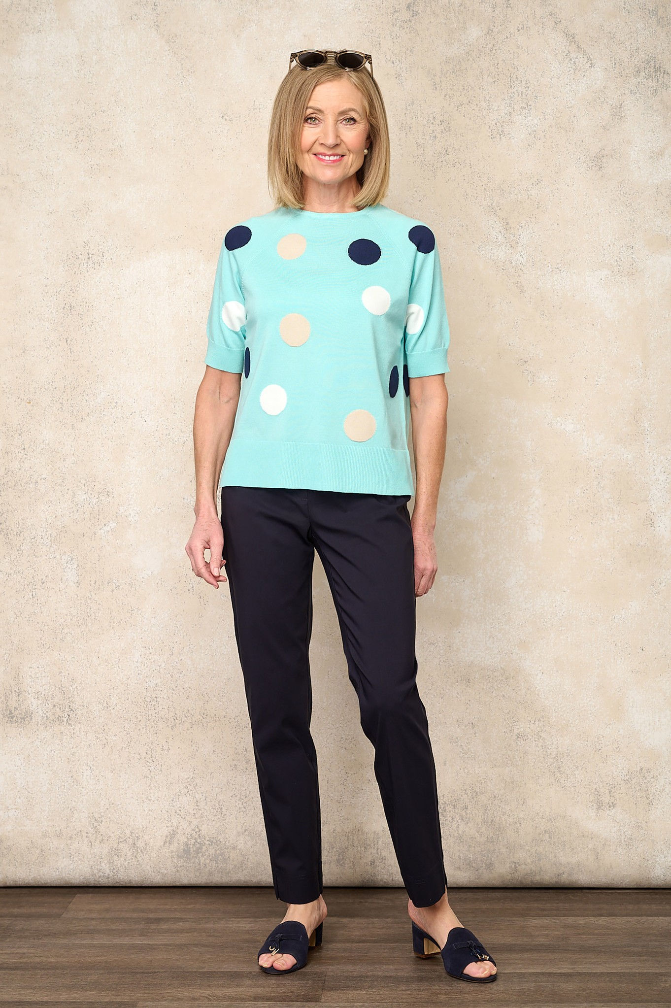 Robell Marie Full Length Trouser Navy 69