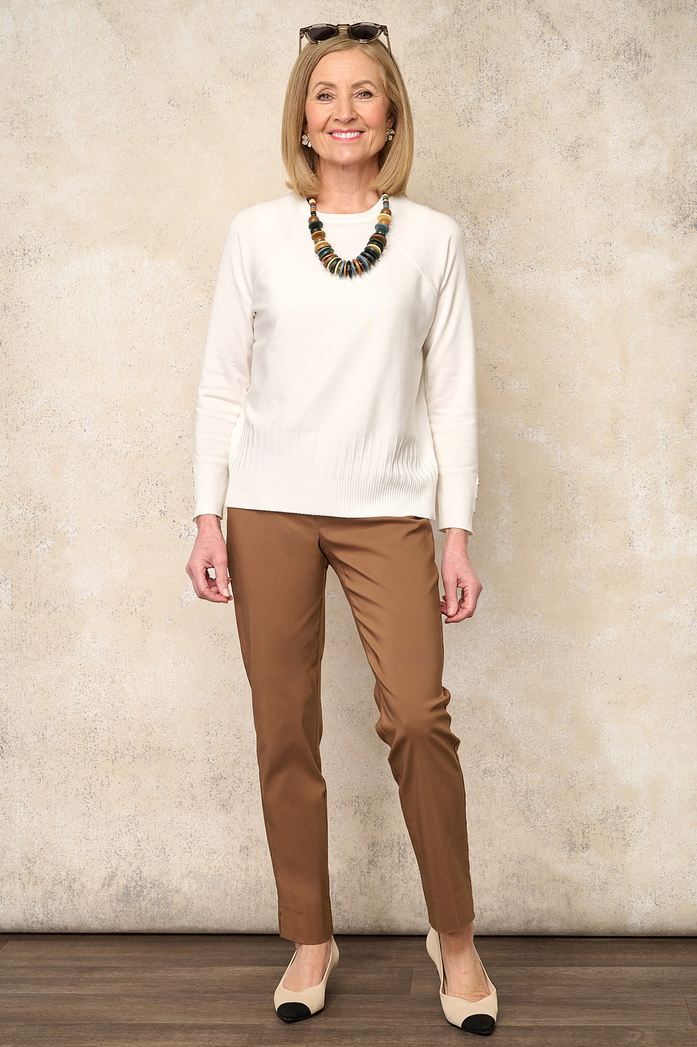 Robell Marie Full Length Trouser Mocha 173