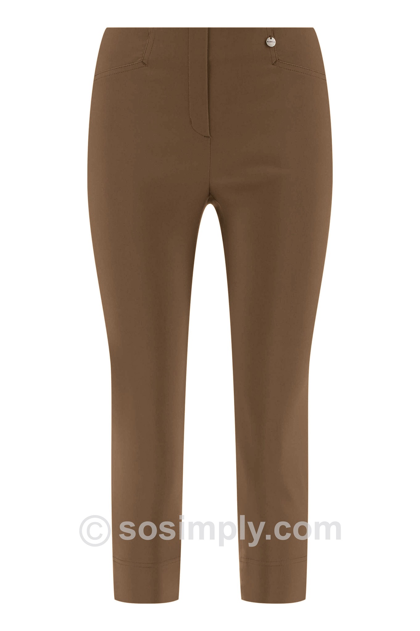 Robell Rose 07 Cropped Trousers Mocha 173