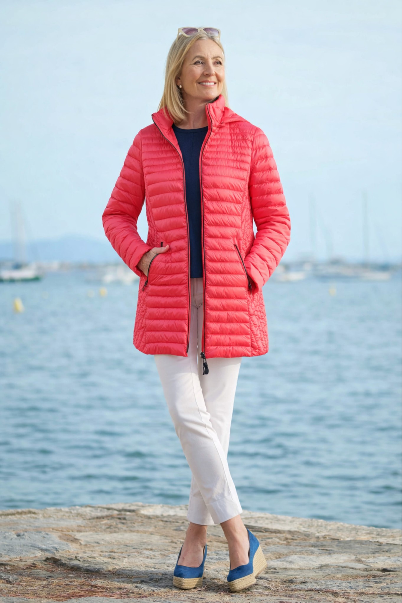 Frandsen Jayla Hooded Padded Coat Raspberry 44