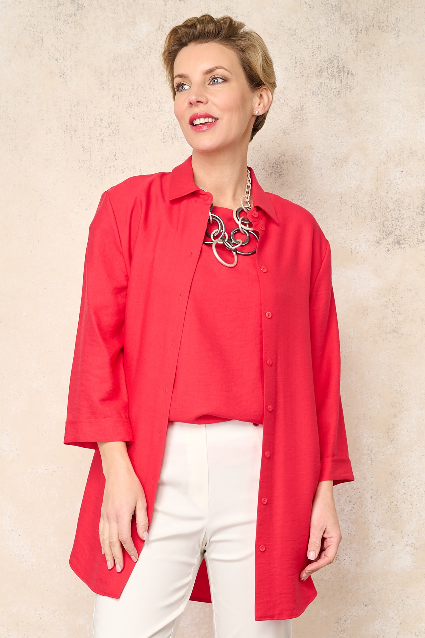 Habella Mayara Shirt Rose Red 44